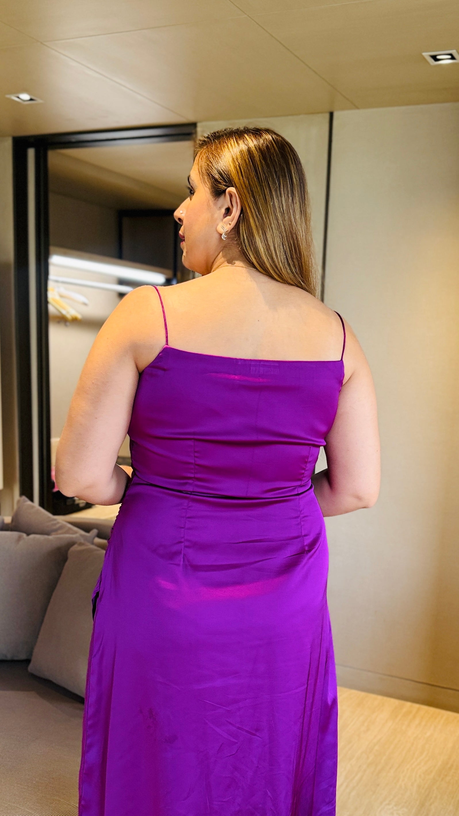 Violet Birthday Drape Dress