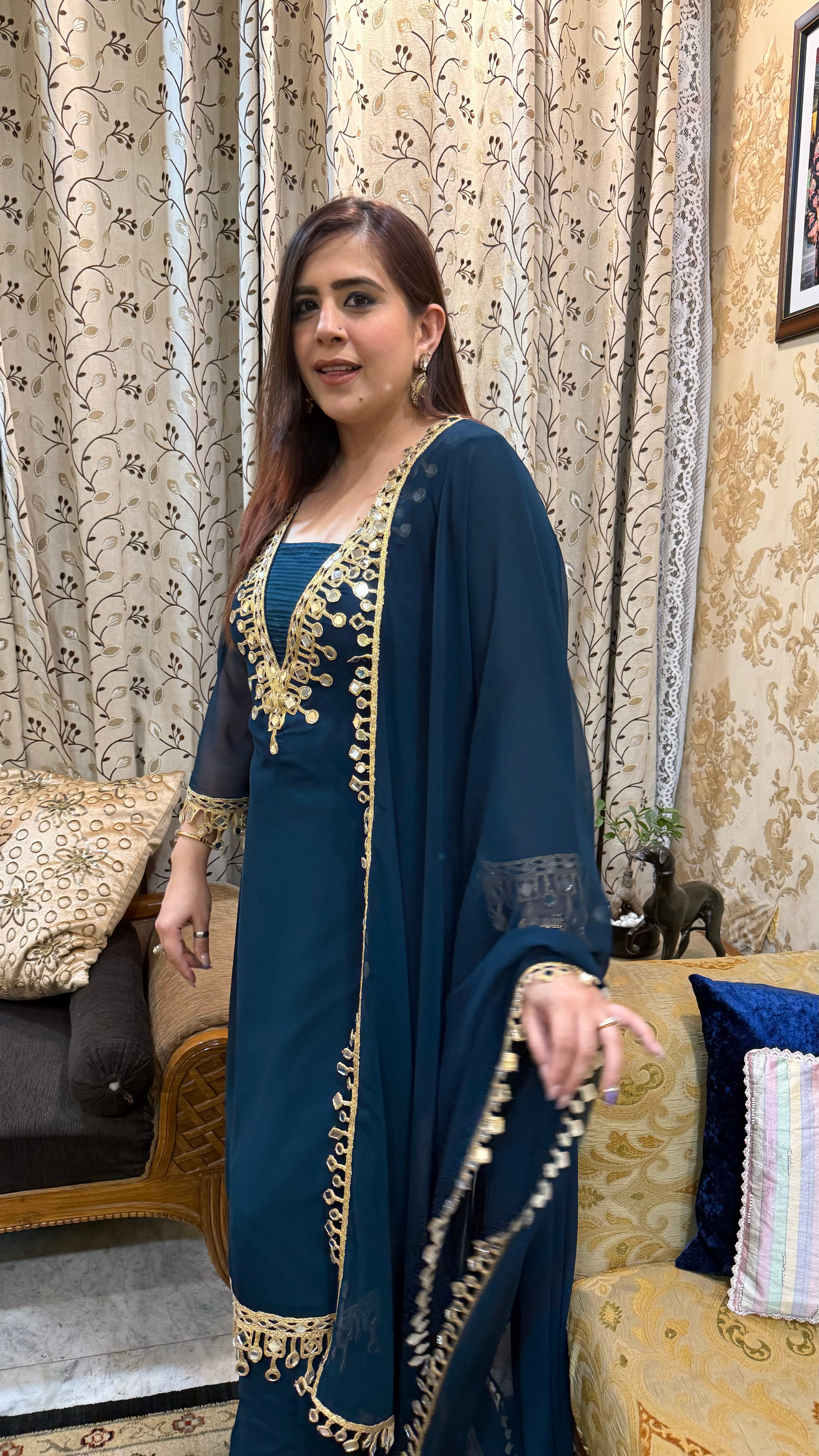 Peacock Mirror Suit