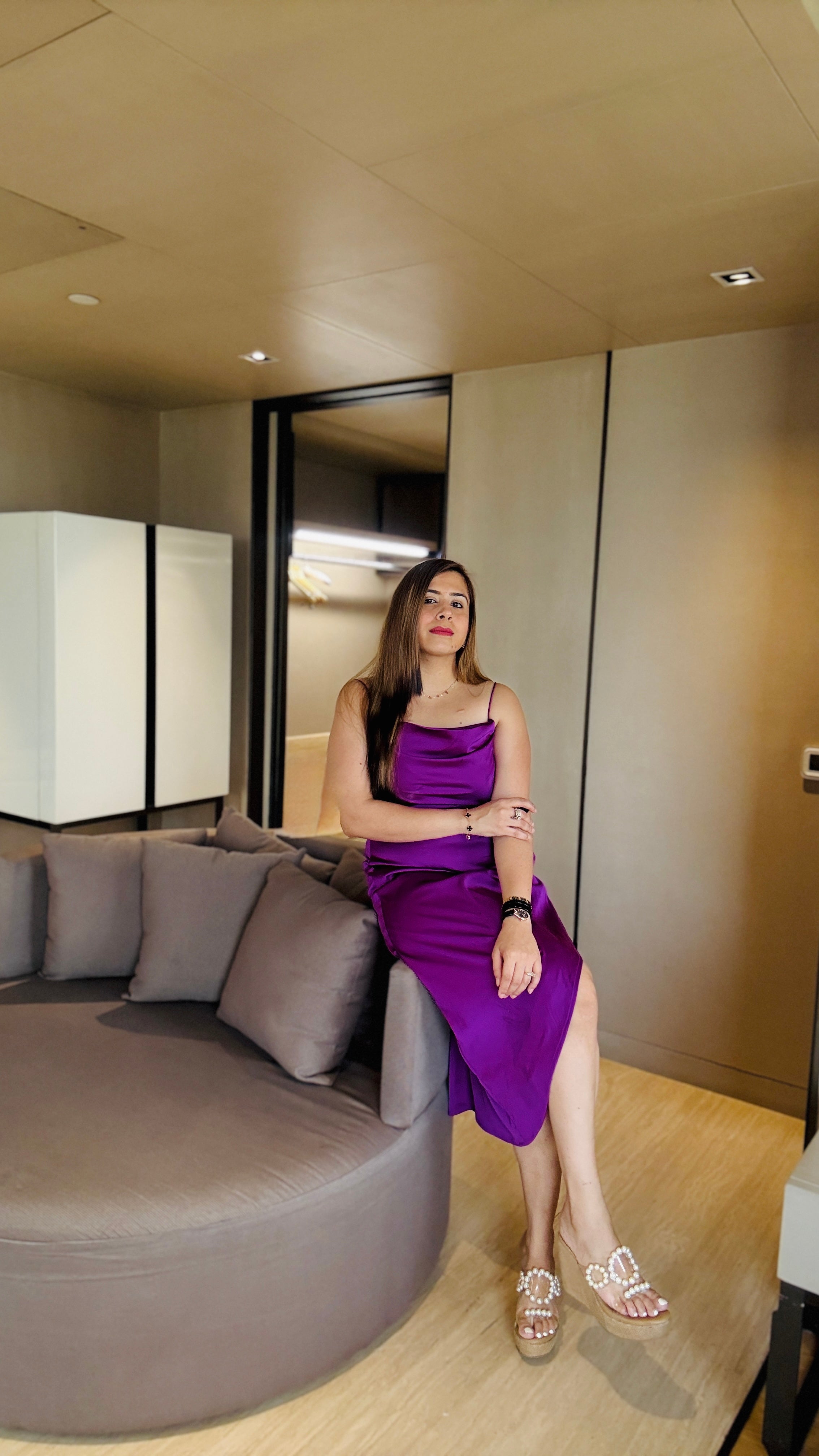 Violet Birthday Drape Dress