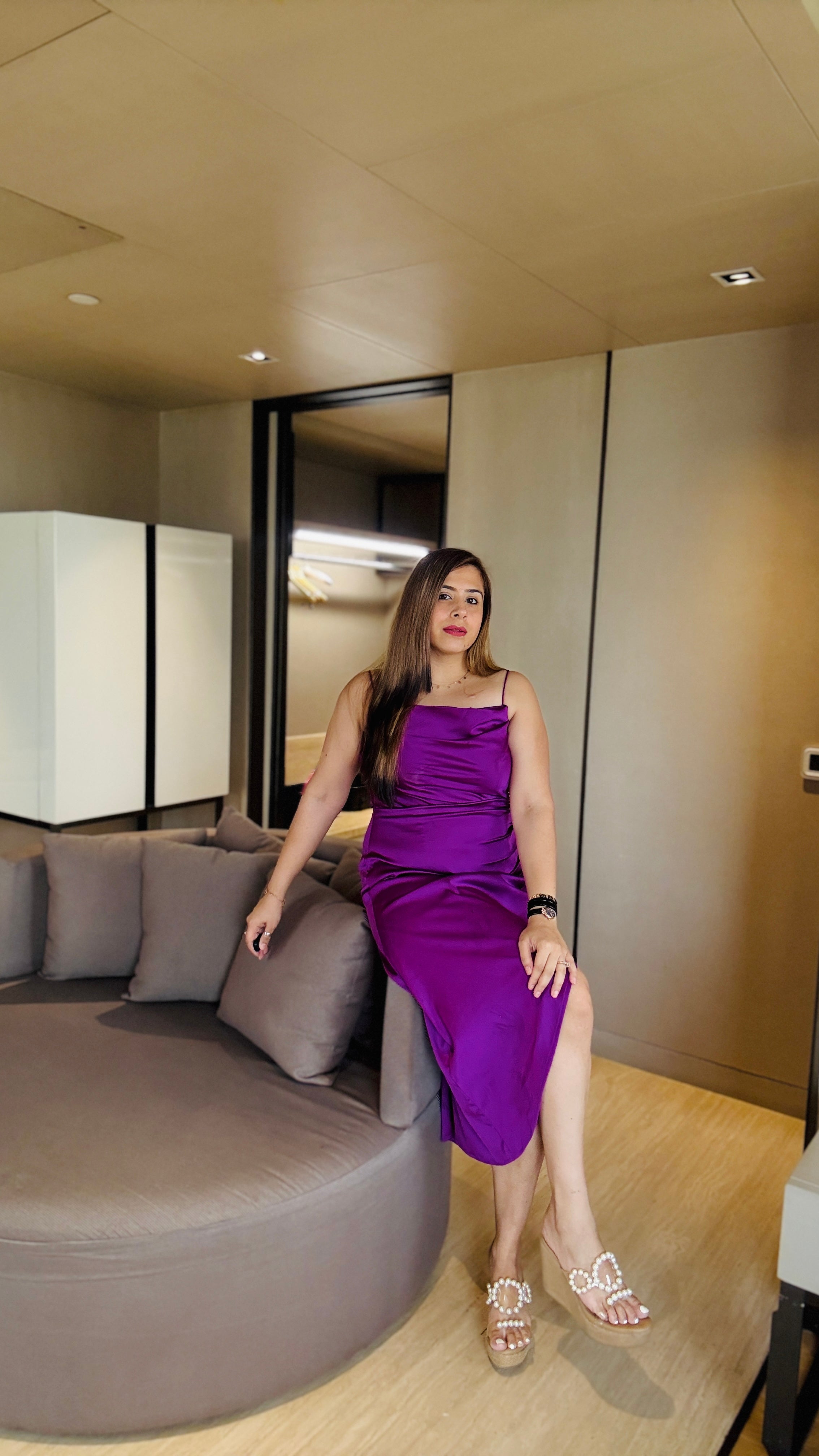 Violet Birthday Drape Dress