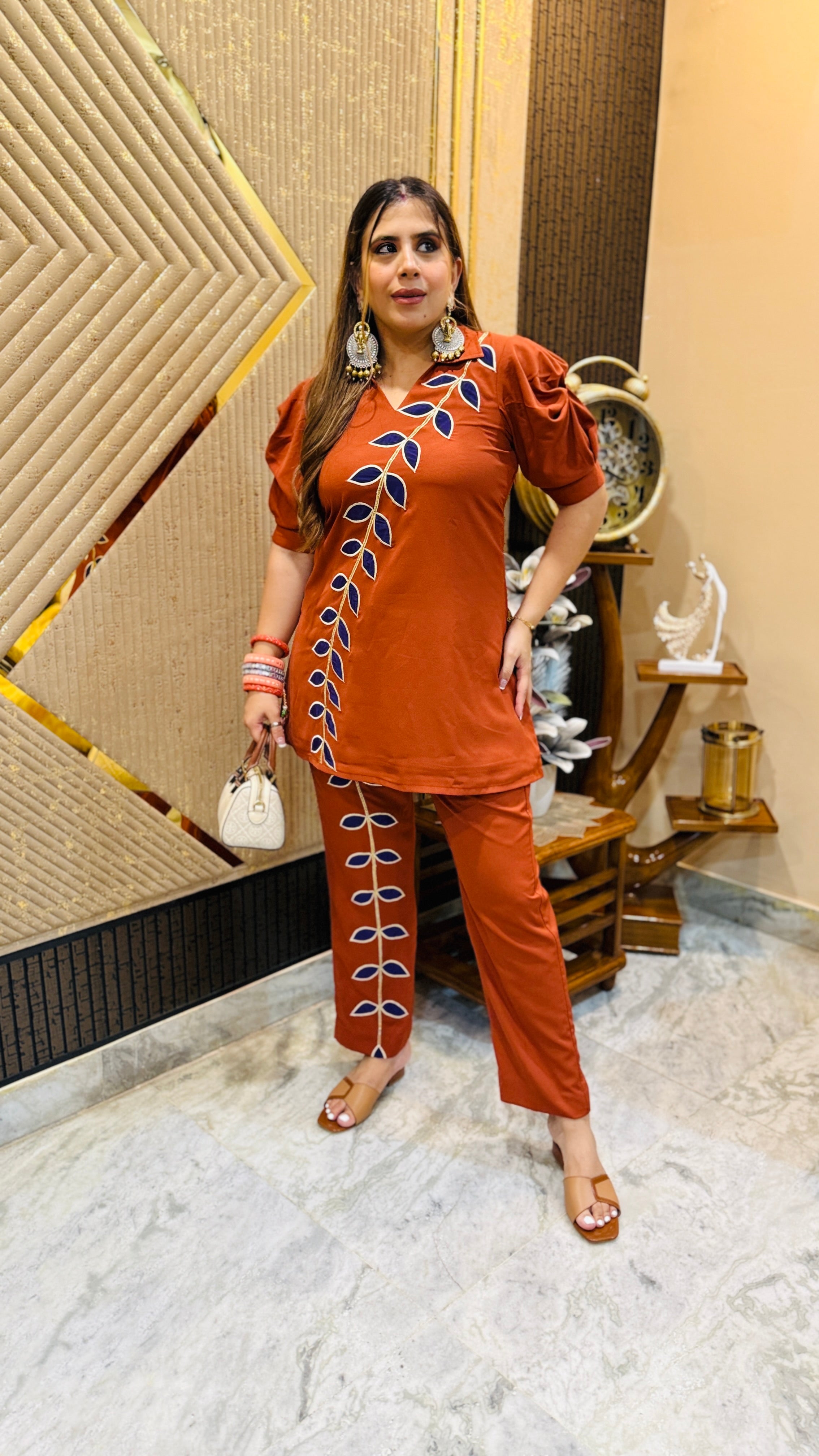 Rust Purple Leaves Co-Ord