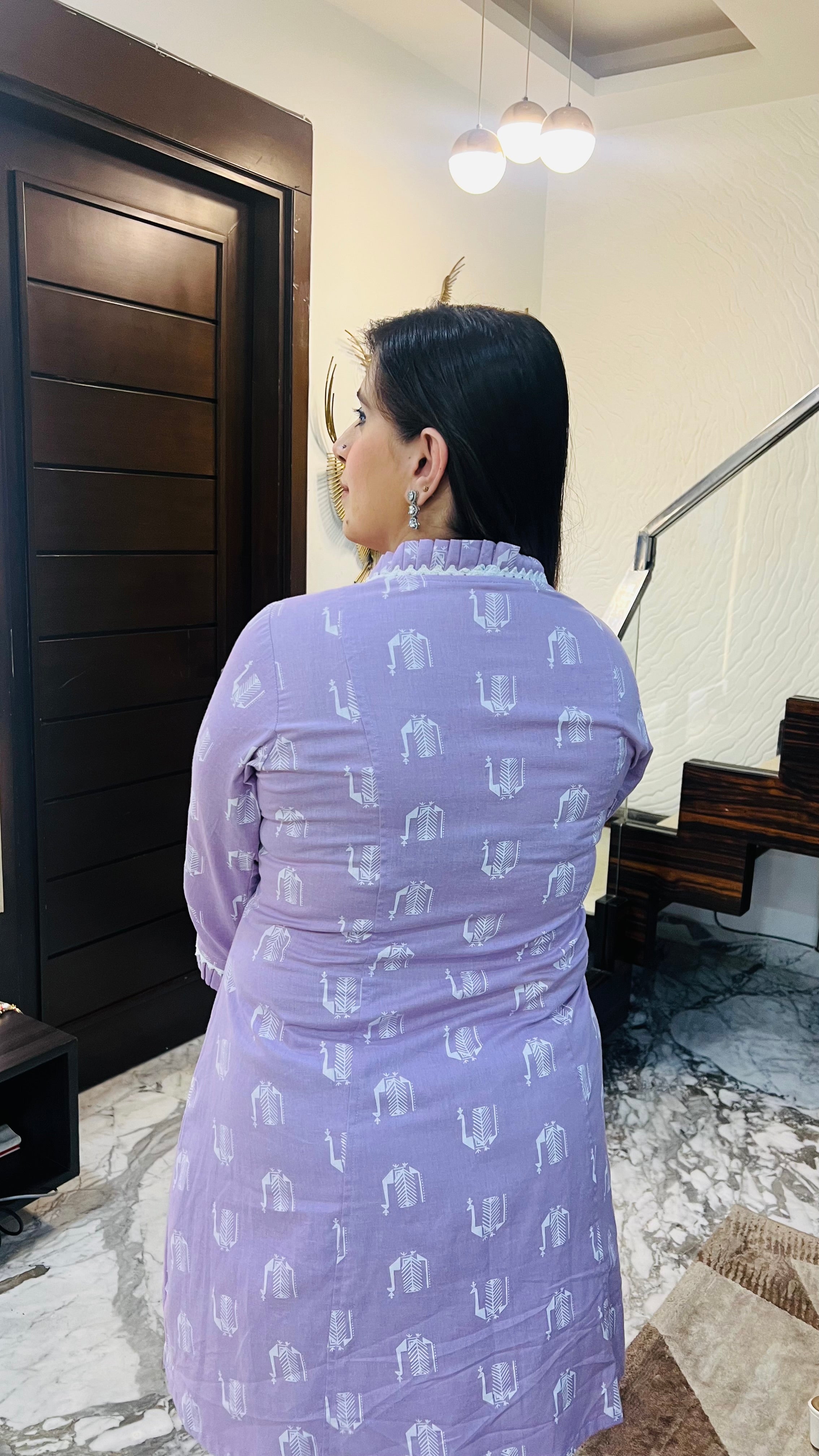 Lilac Peacock Cotton Co-ord