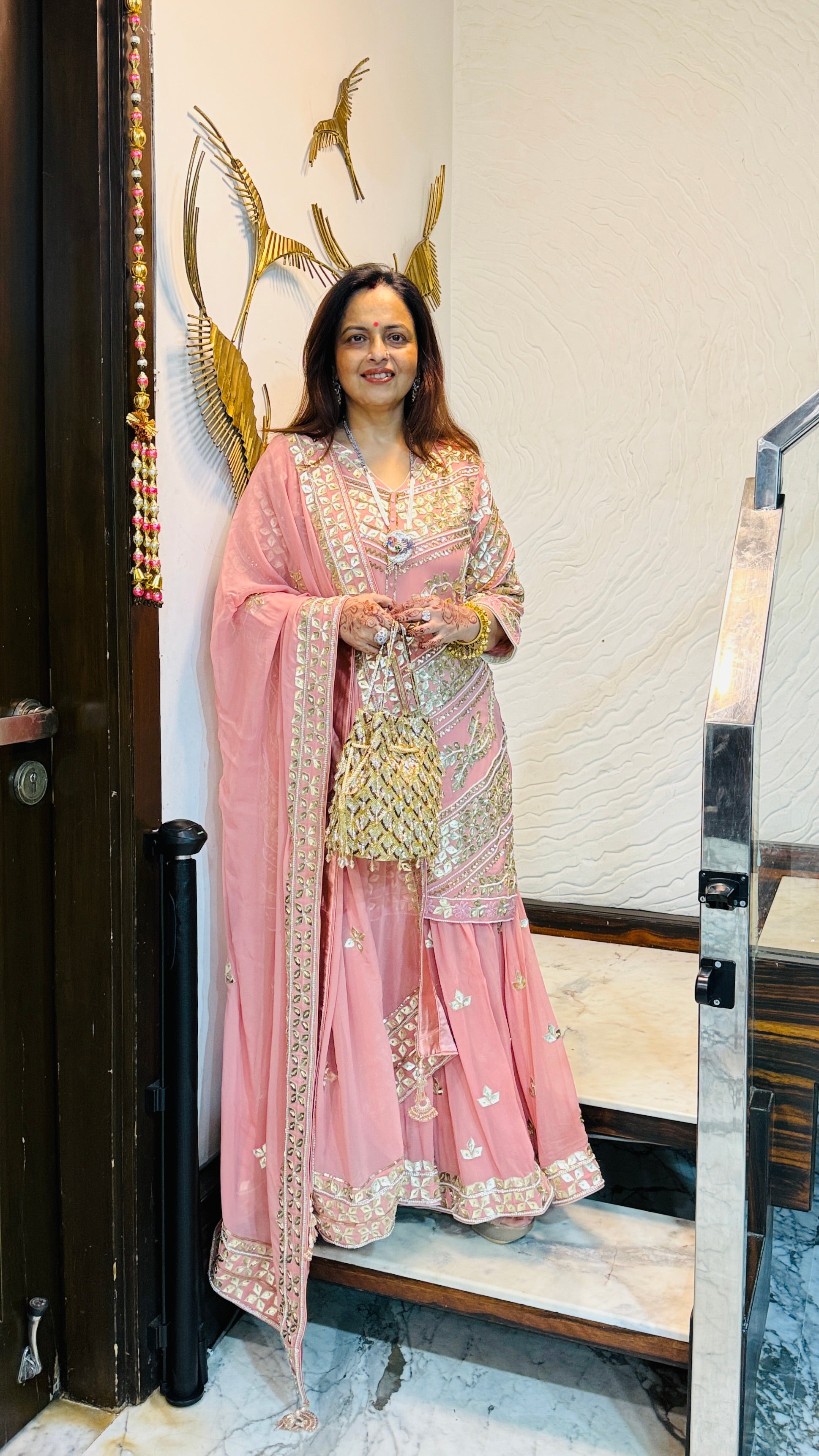Peach Premium Garara Suit