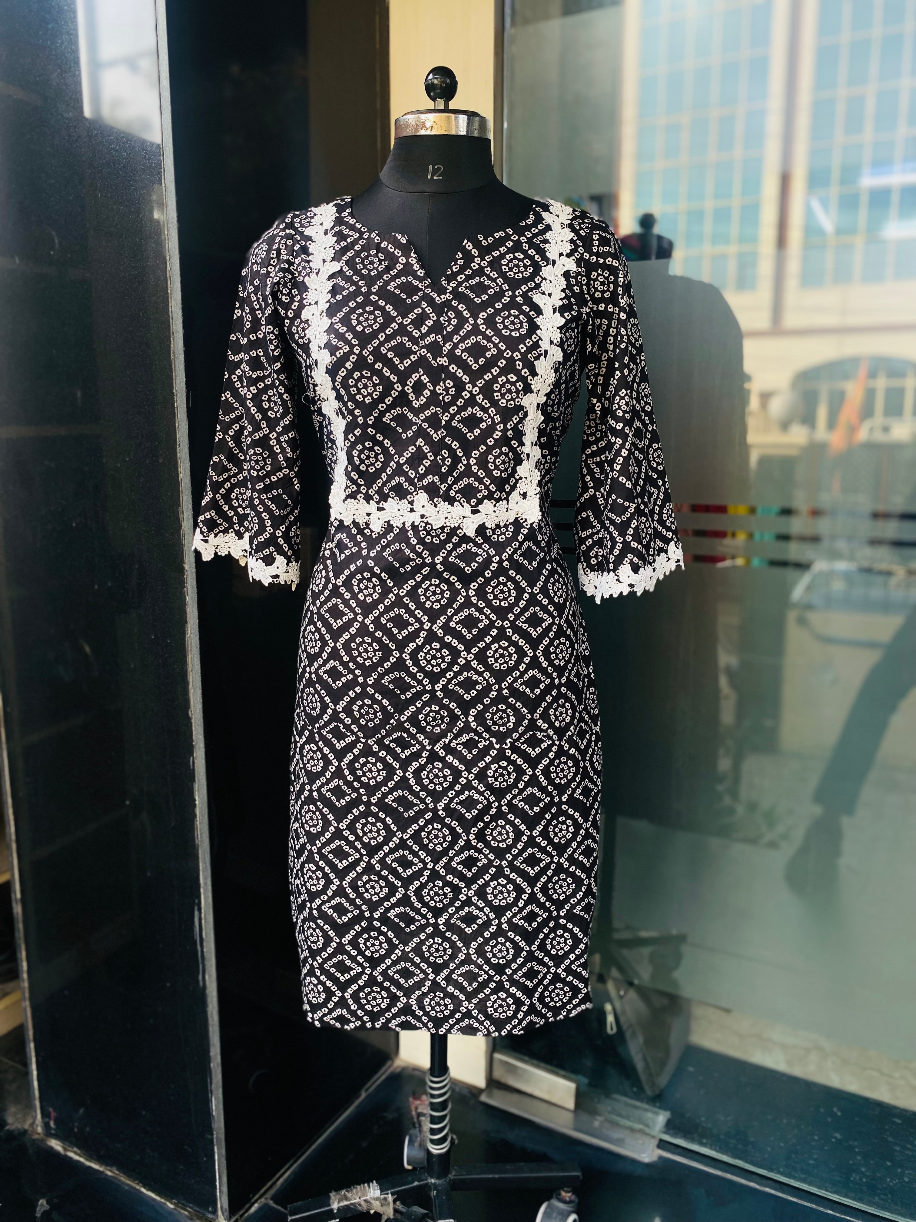 Black Cotton Kurti