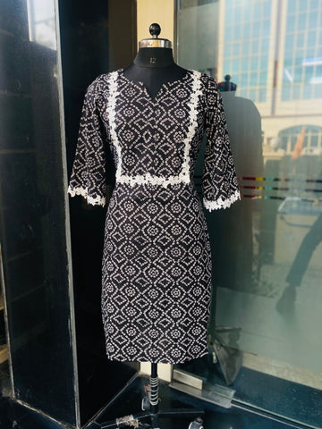 Black Cotton Kurti