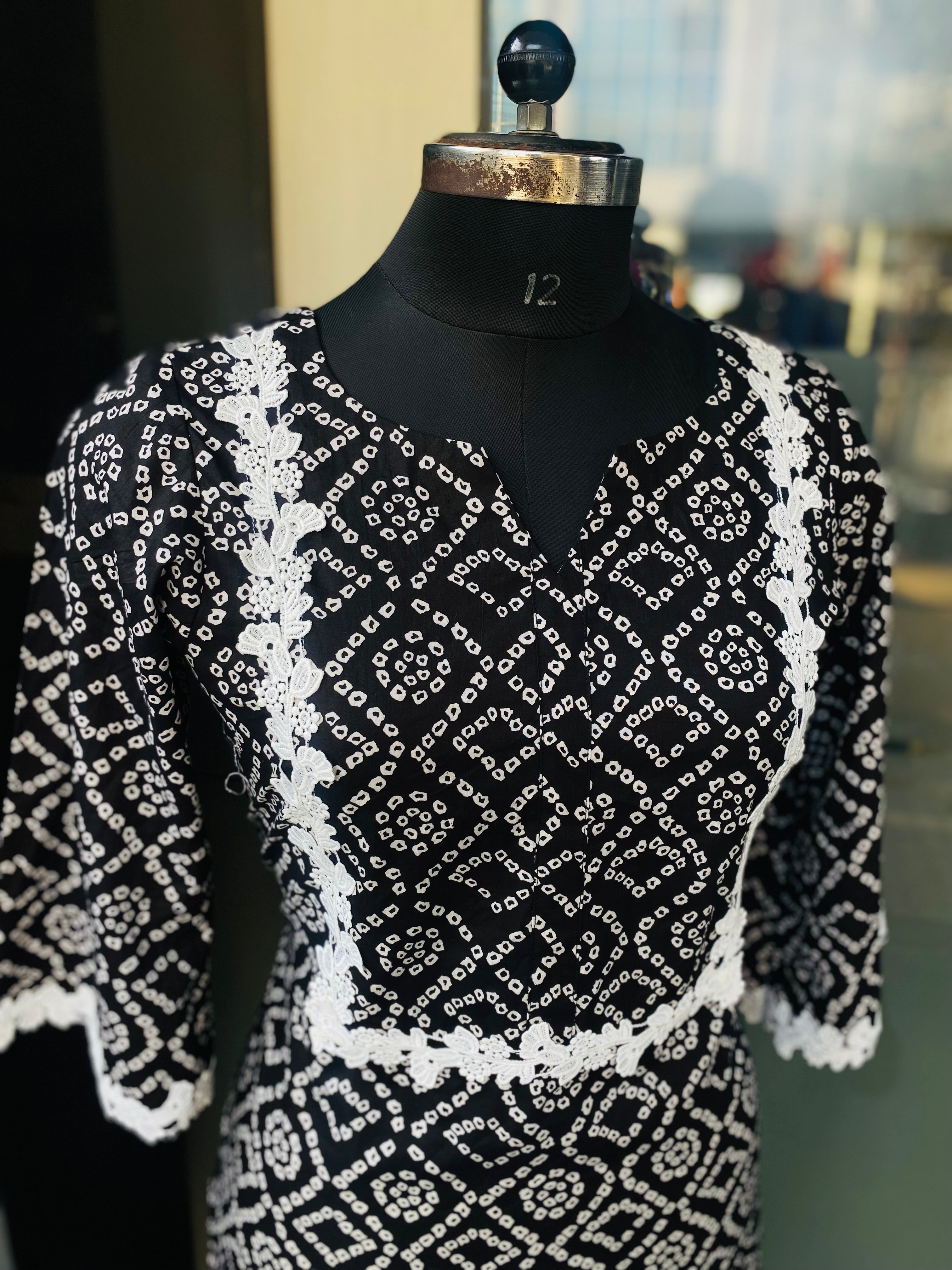 Black Cotton Kurti