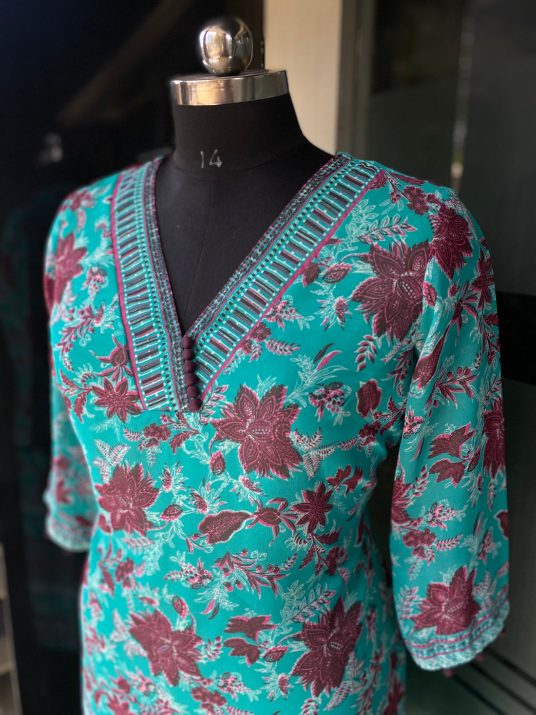 Teal Summer Kurti