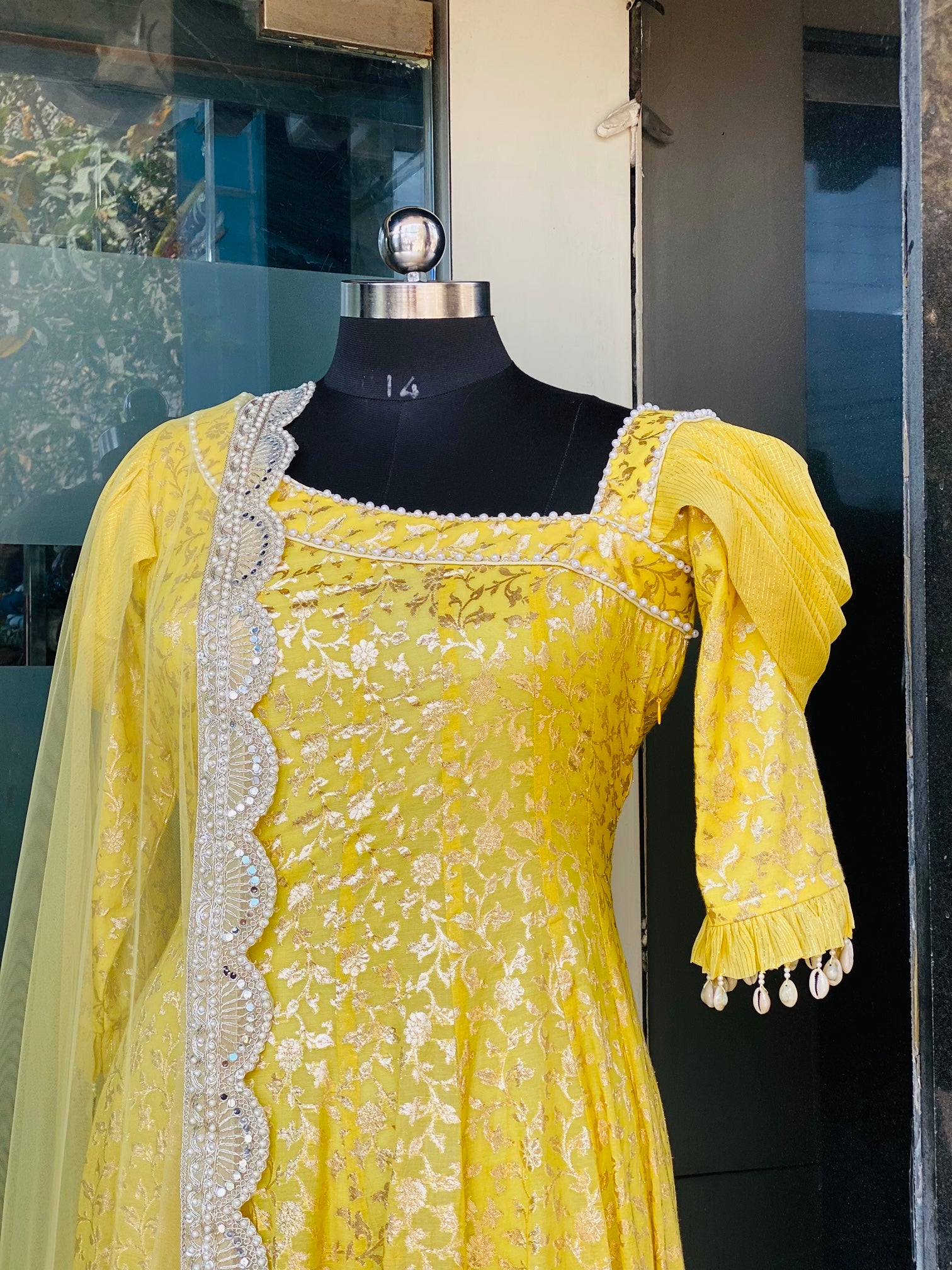 Lemon Yellow Dhoti Suit