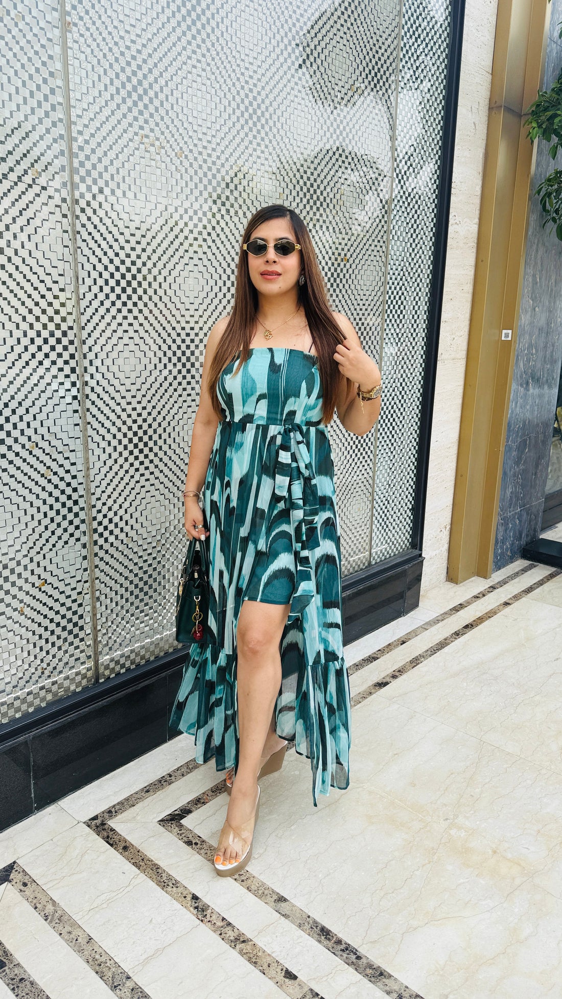 Green Waterfall Dress