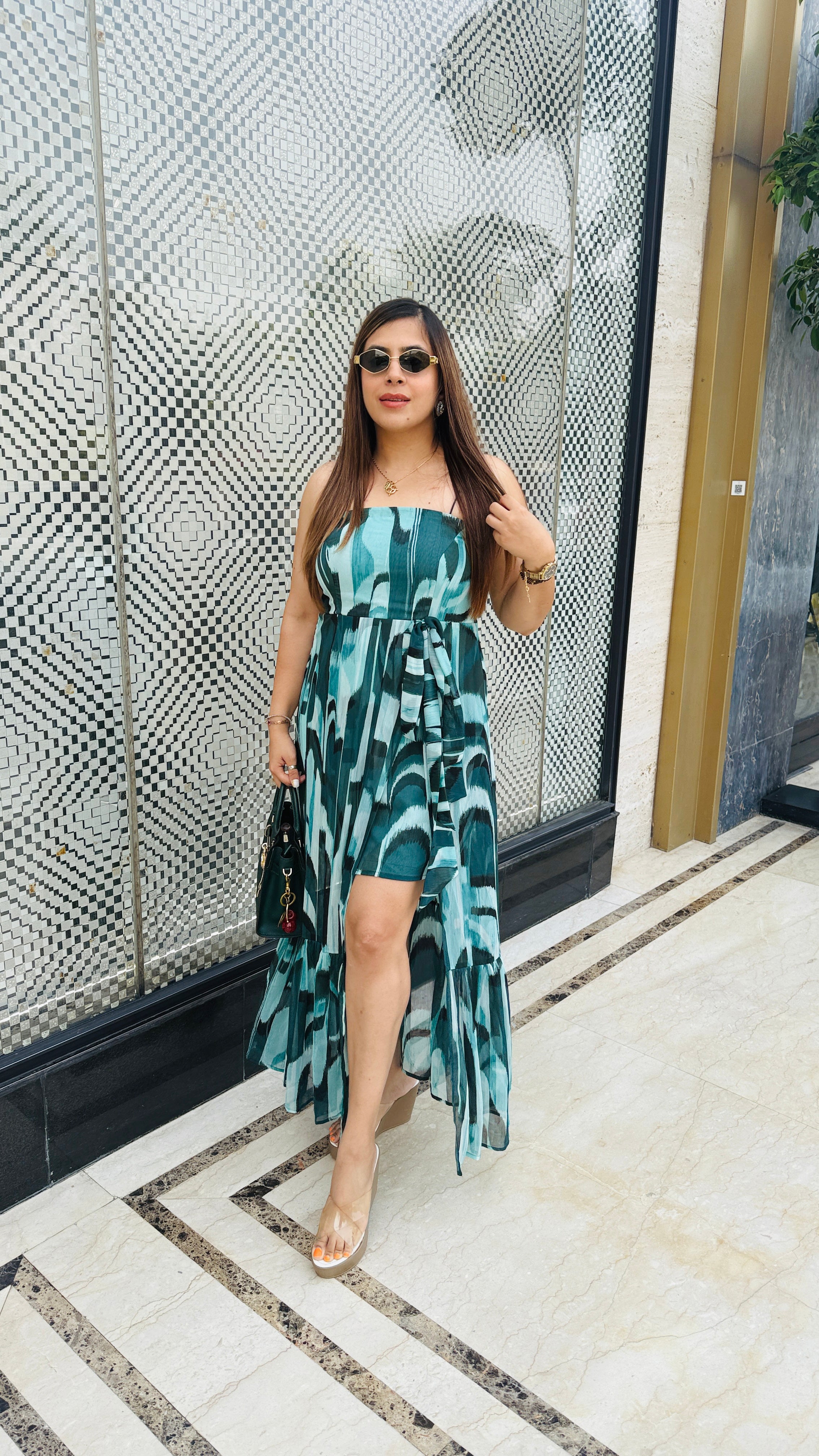 Green Waterfall Dress