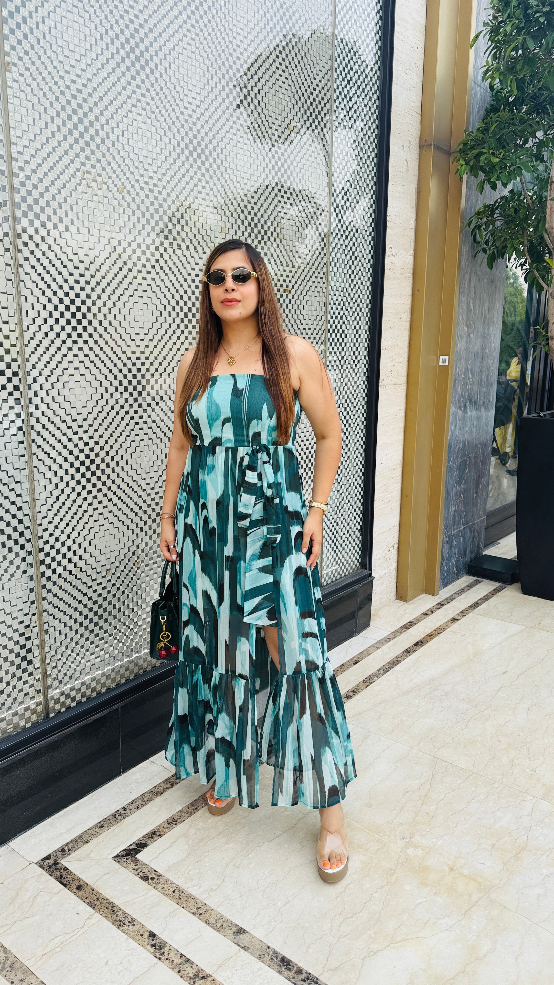 Green Waterfall Dress