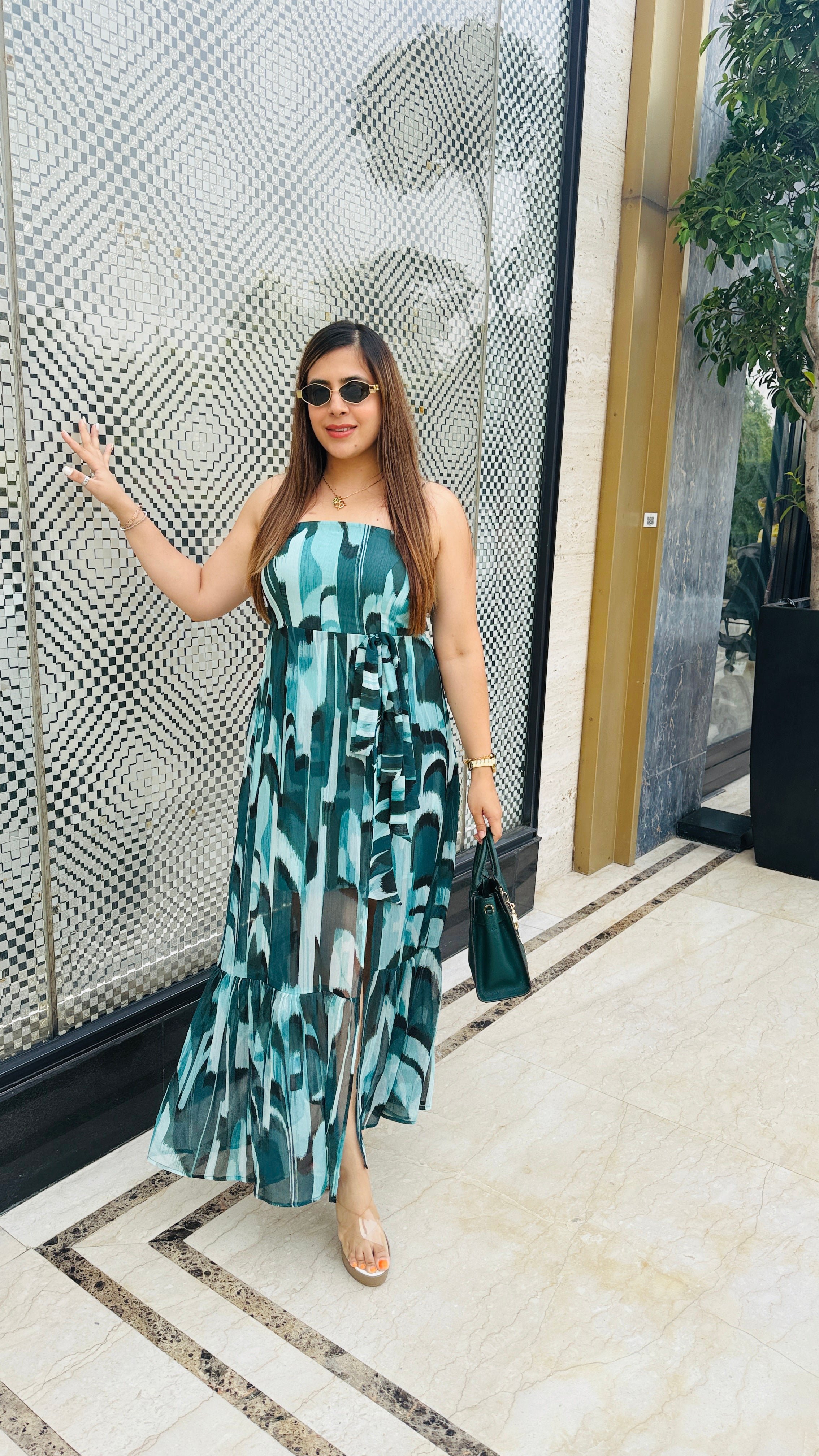 Green Waterfall Dress