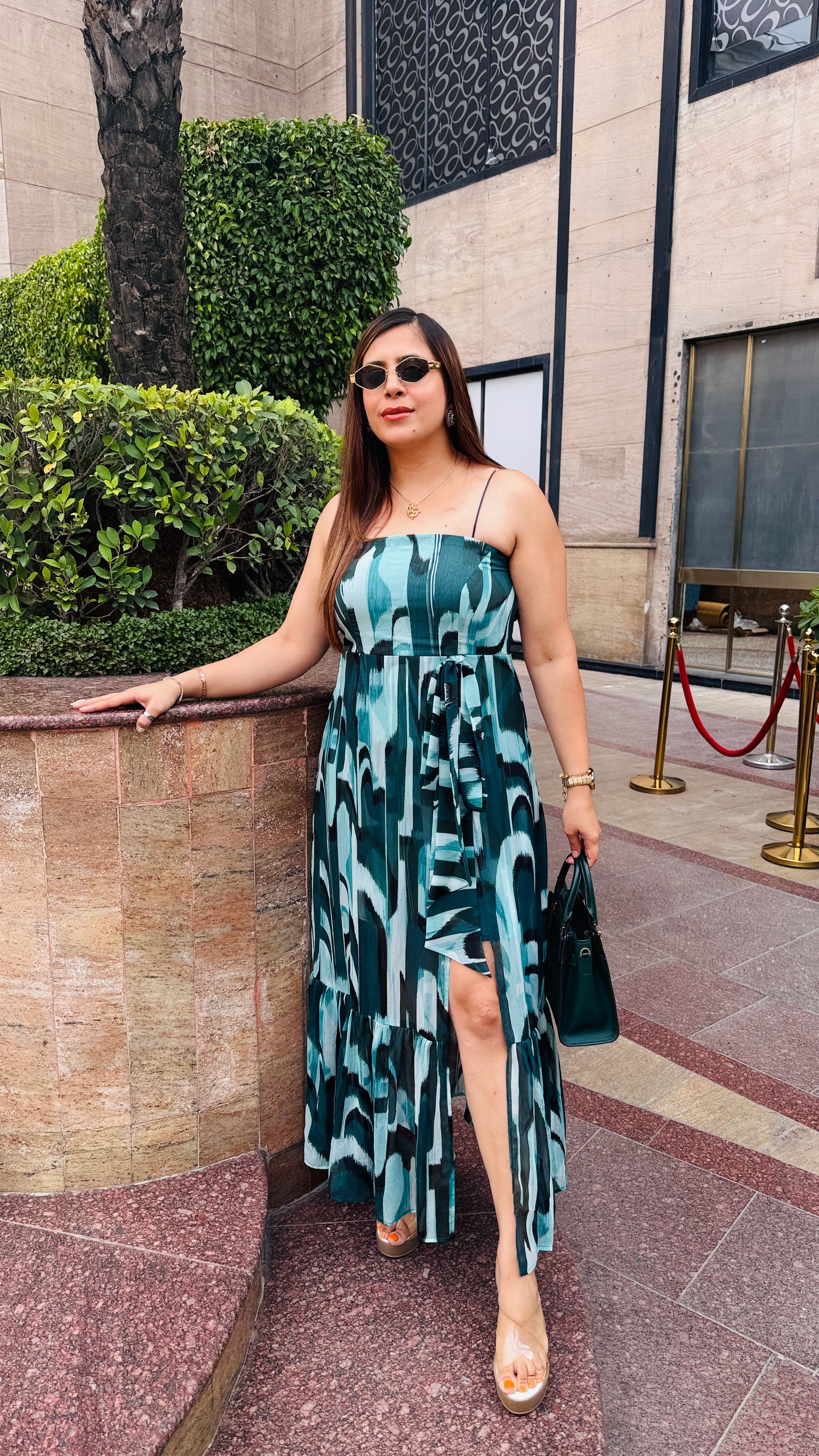 Green Waterfall Dress