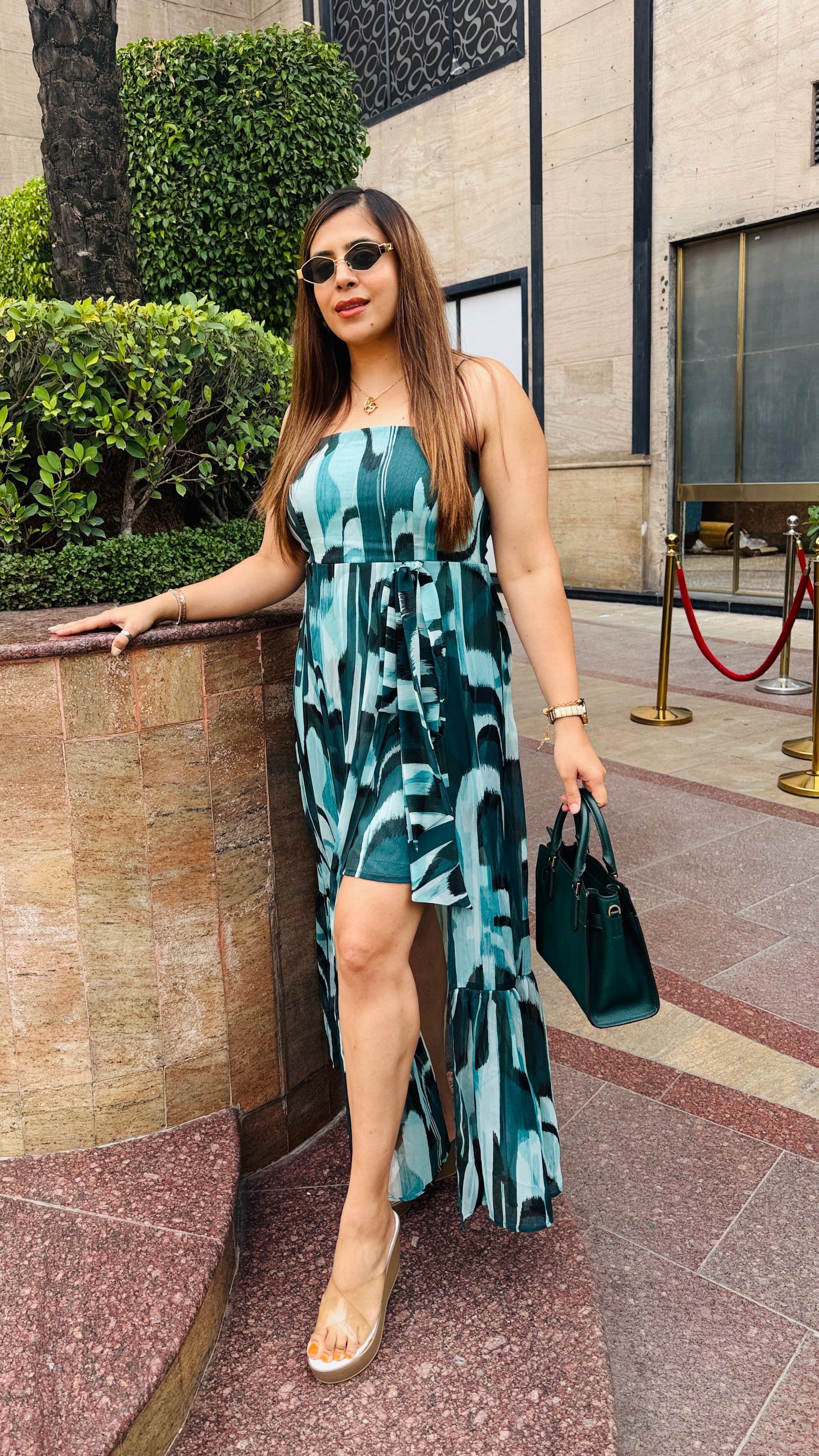 Green Waterfall Dress