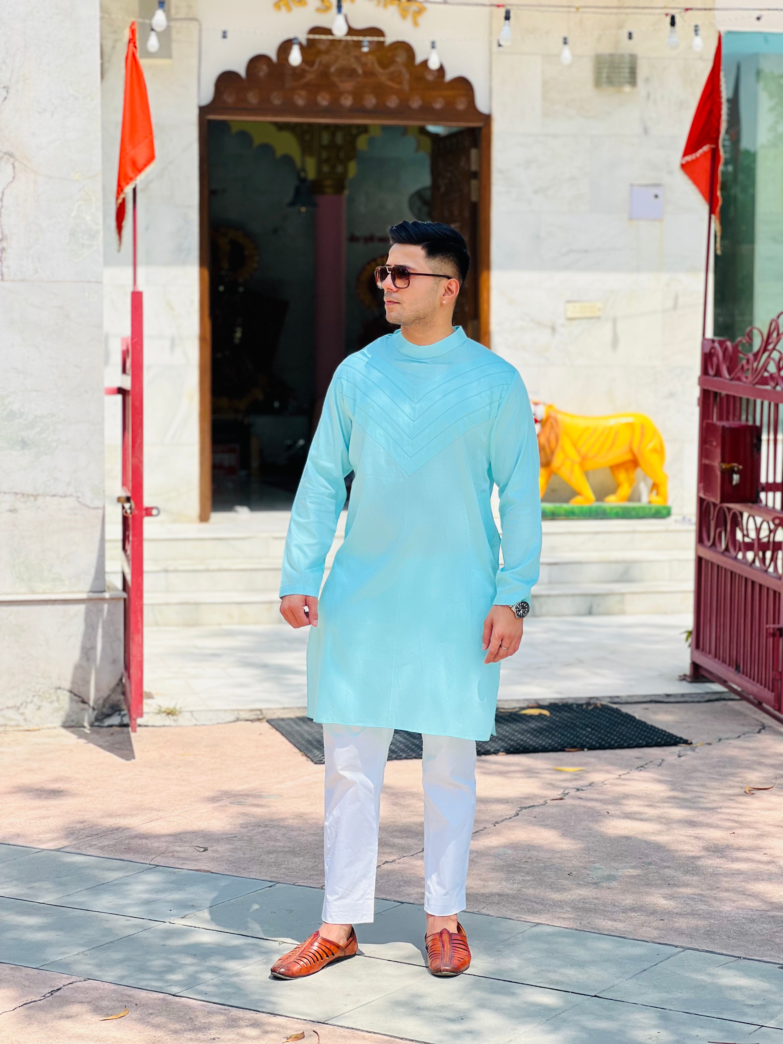 Sky Blue Menswear Kurta