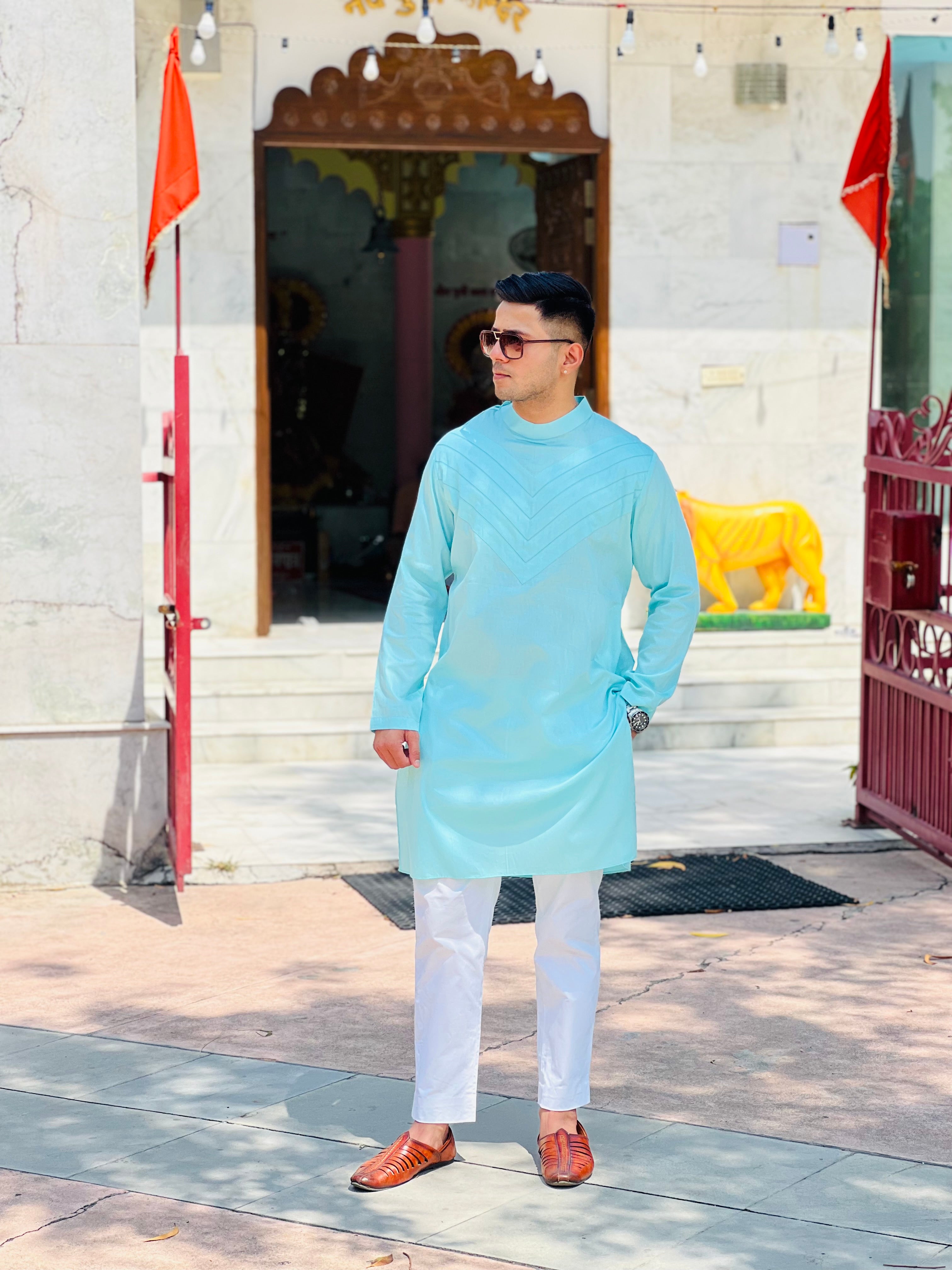 Sky Blue Menswear Kurta