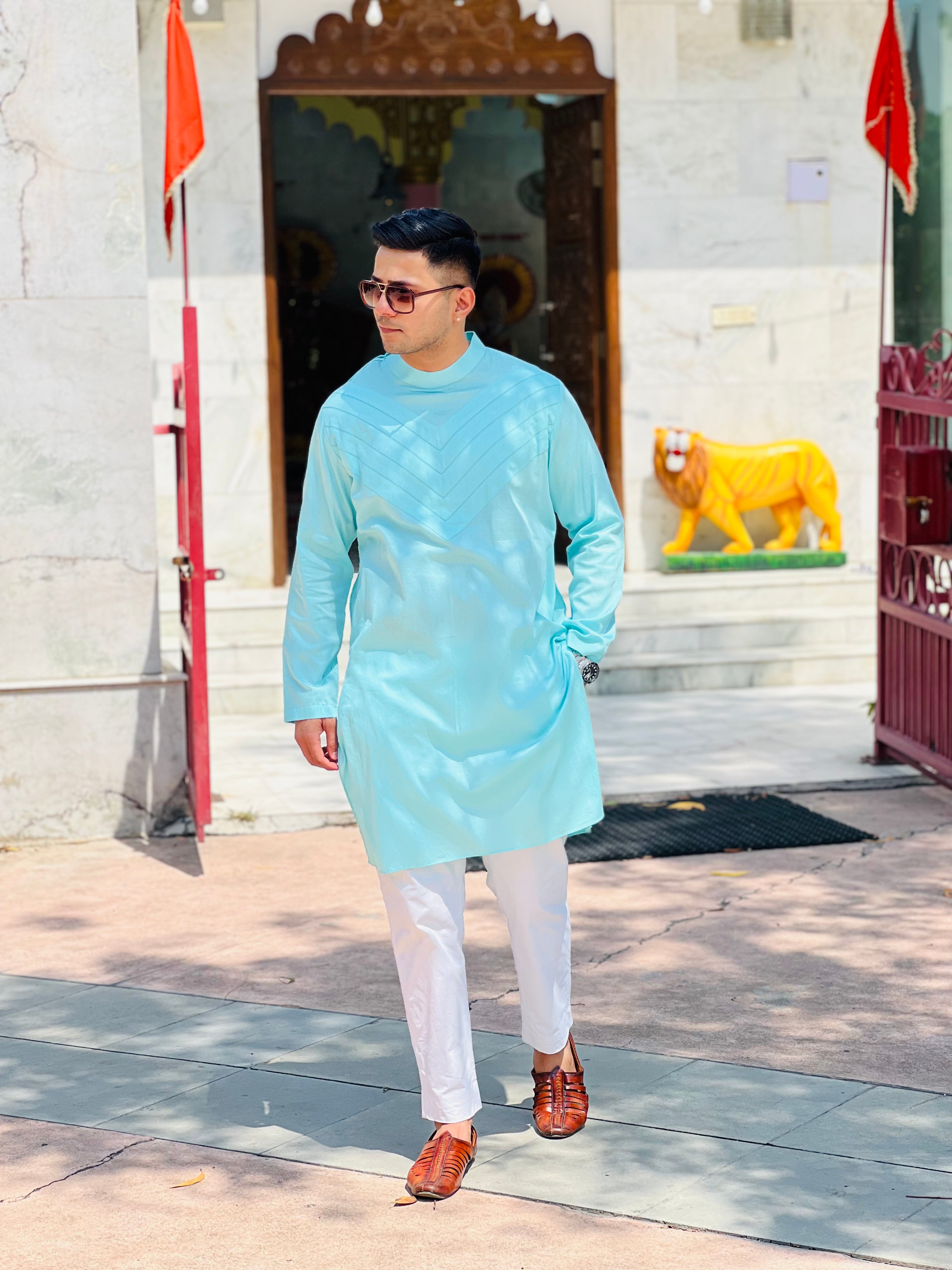 Sky Blue Menswear Kurta