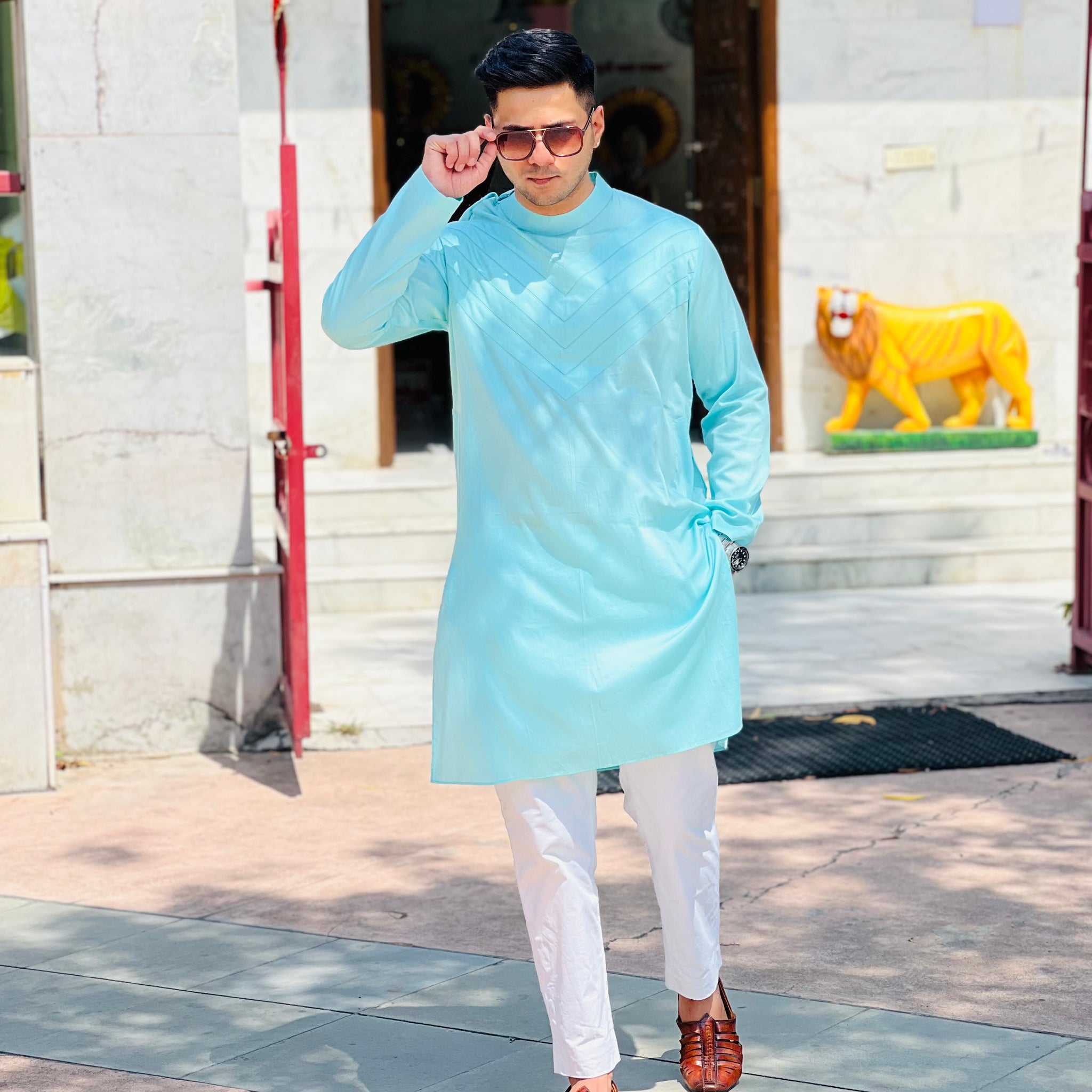 Sky Blue Menswear Kurta