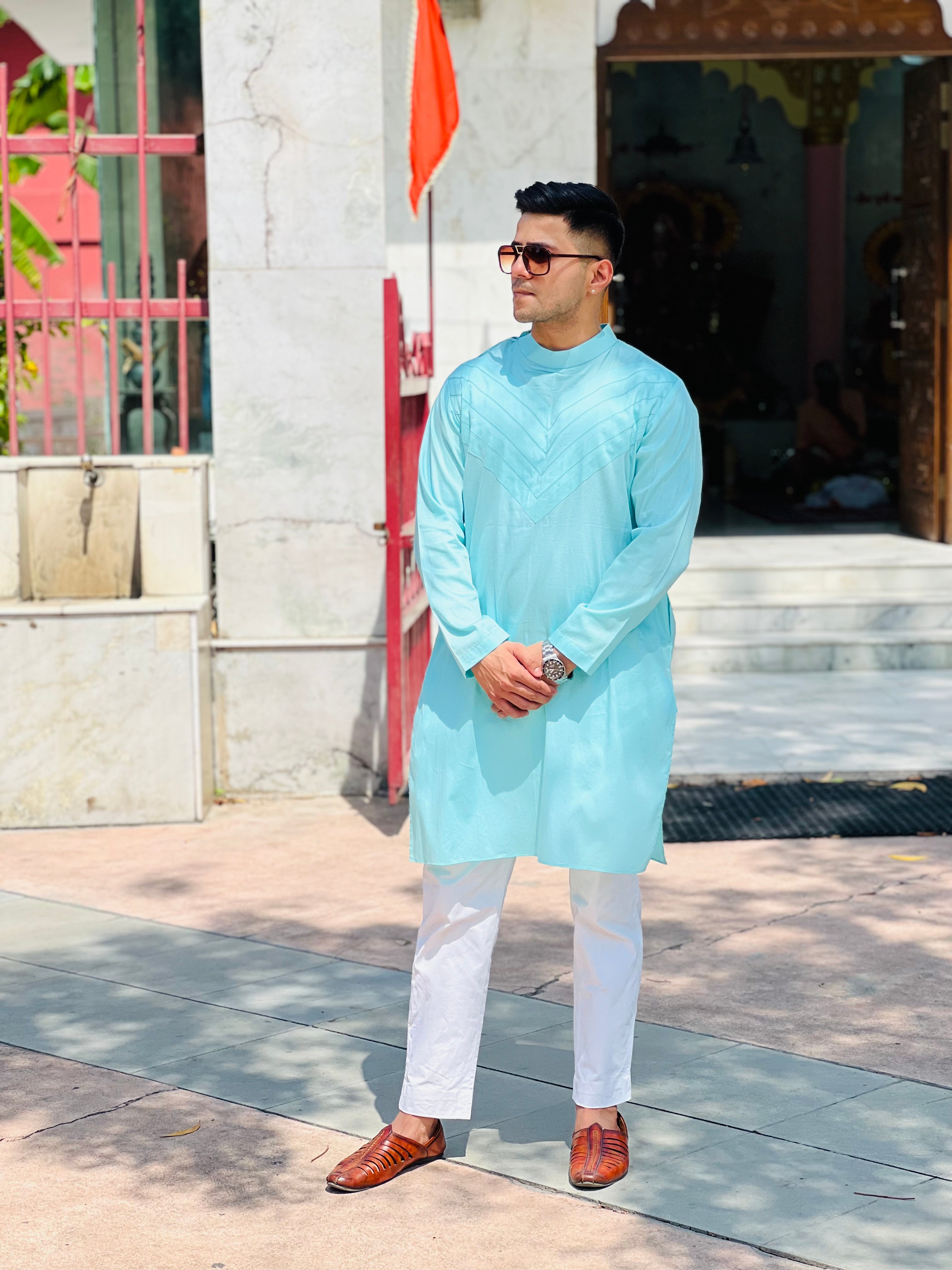 Sky Blue Menswear Kurta