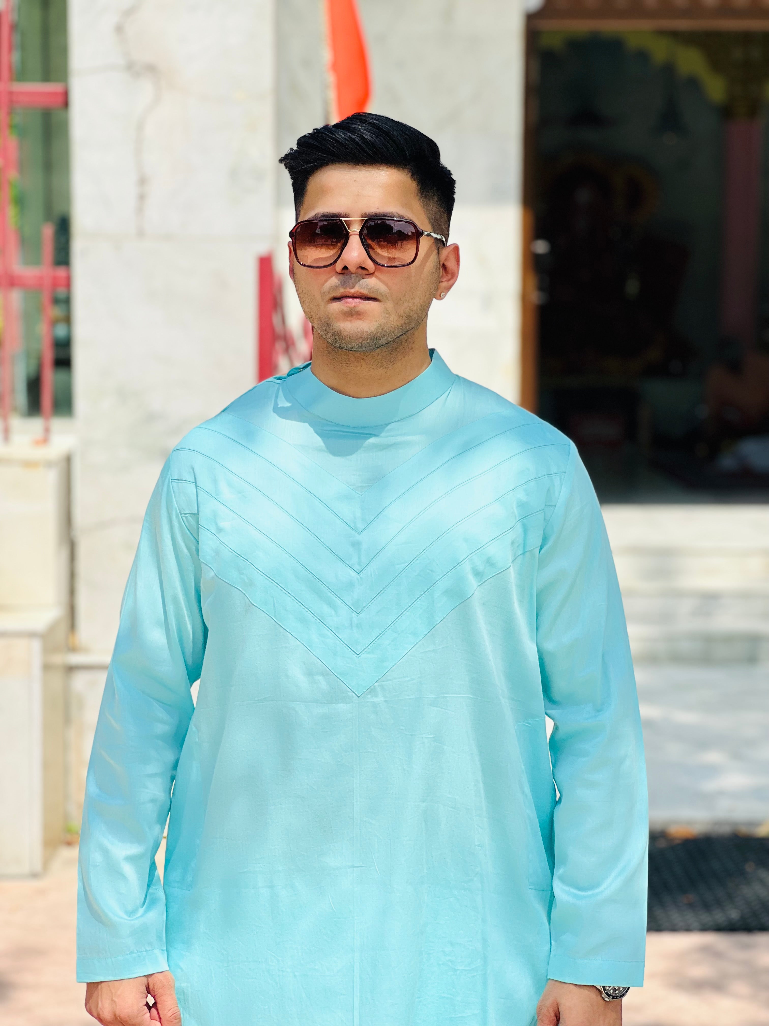 Sky Blue Menswear Kurta