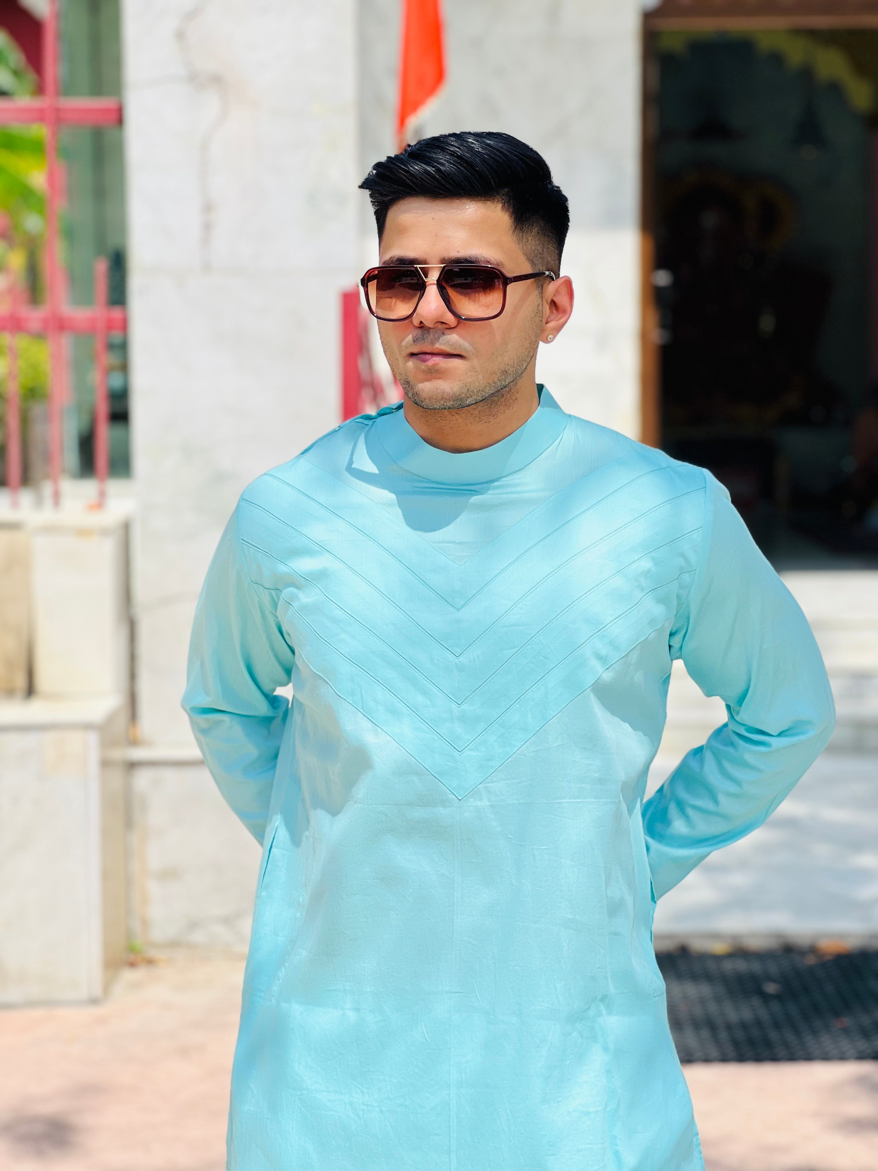 Sky Blue Menswear Kurta