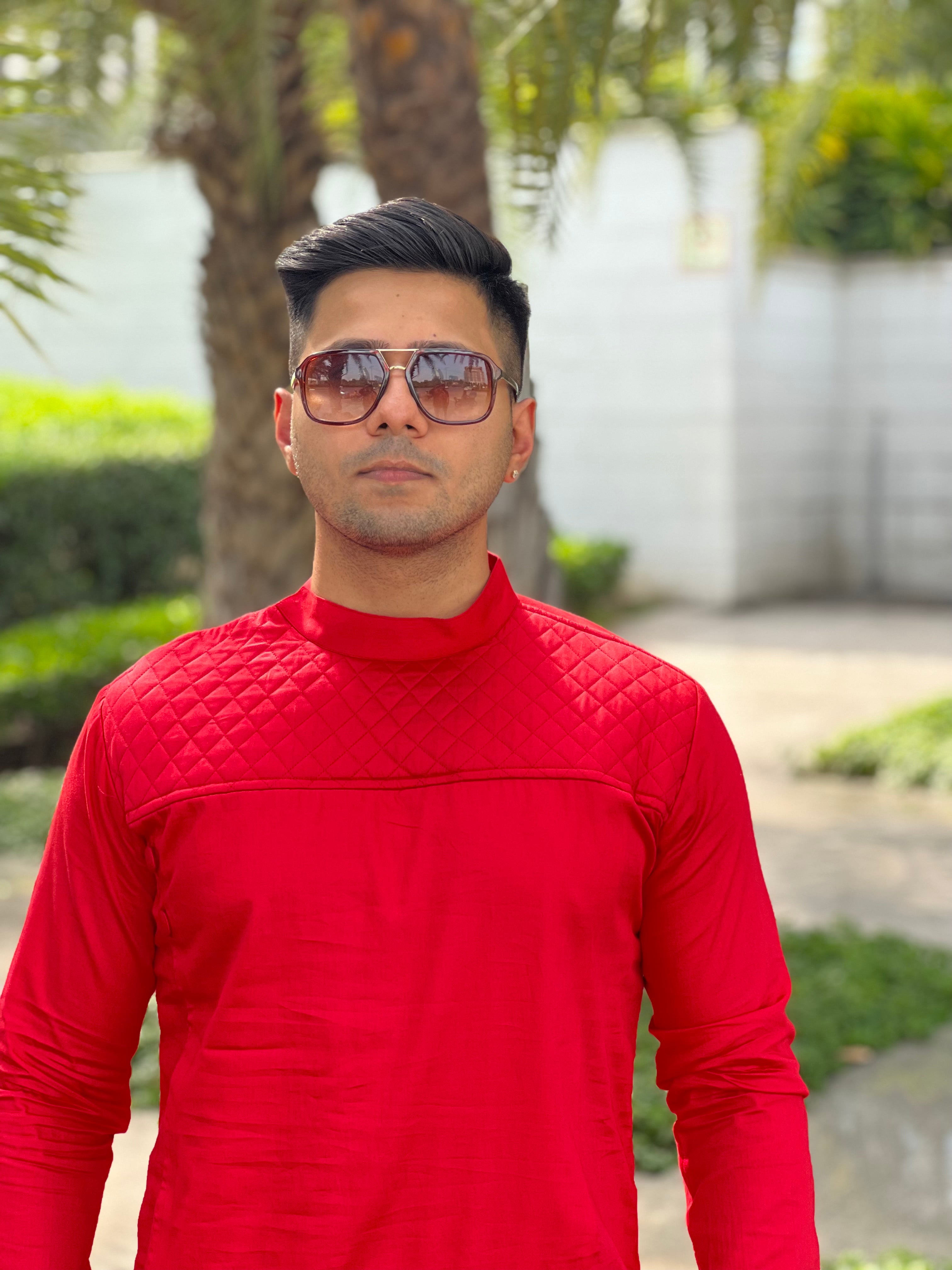 Crimson Red Menswear Kurta