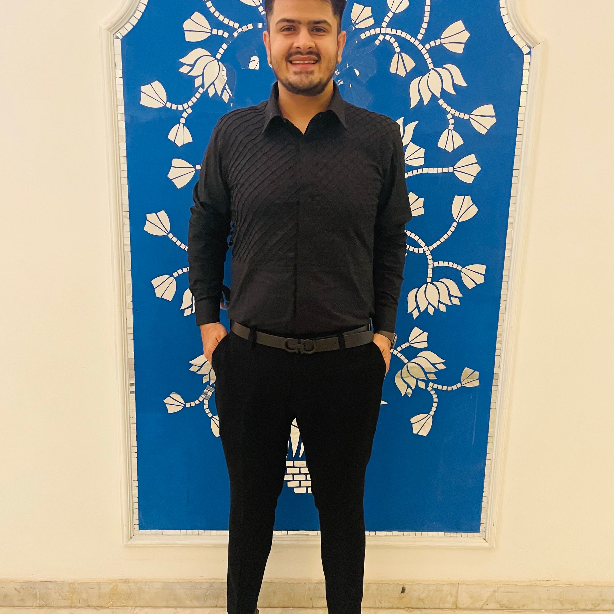 Menswear Black Tuxedo Shirt