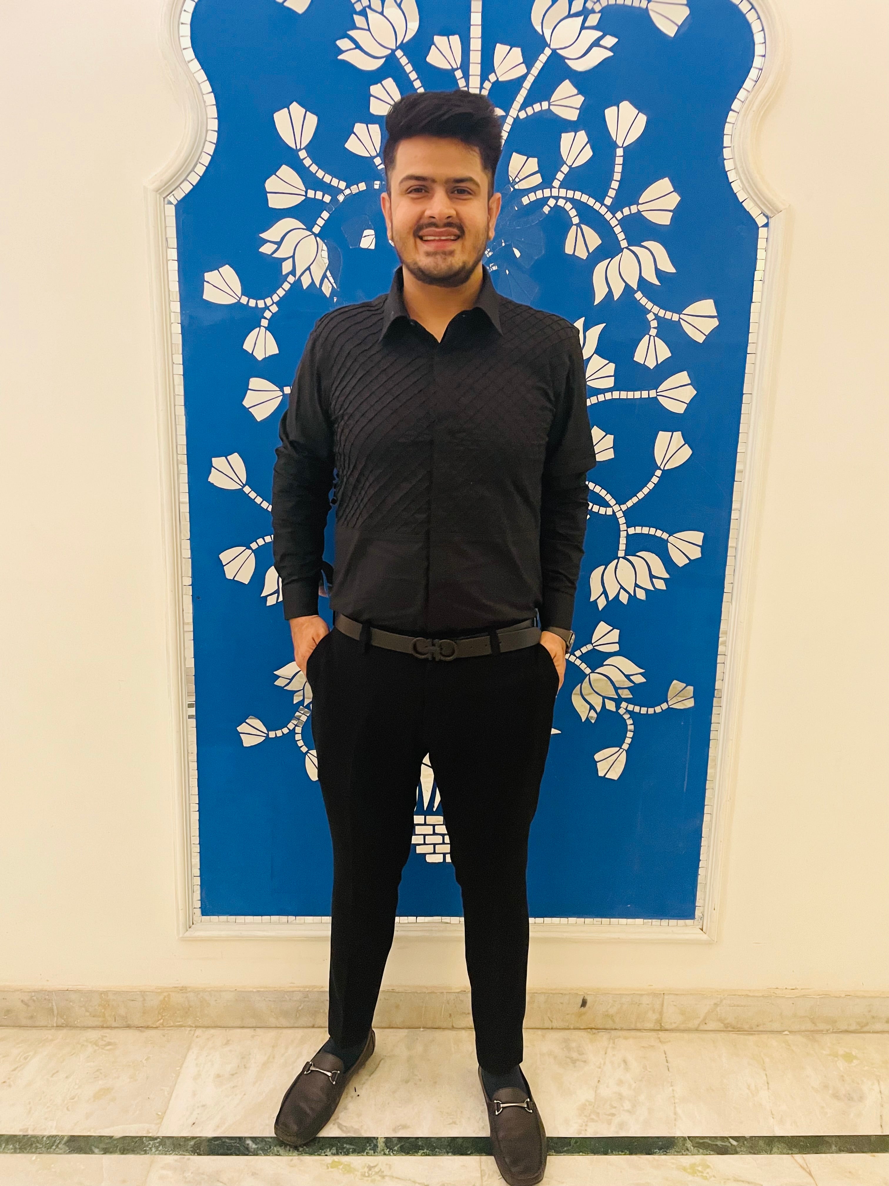 Menswear Black Tuxedo Shirt