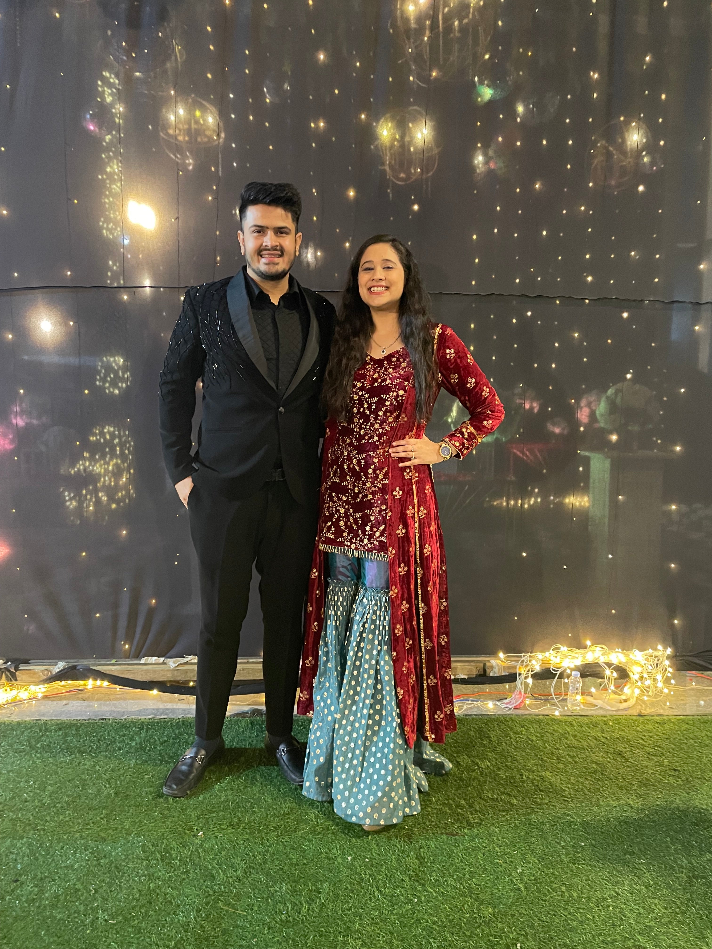 Black Embroidered Blazer Set