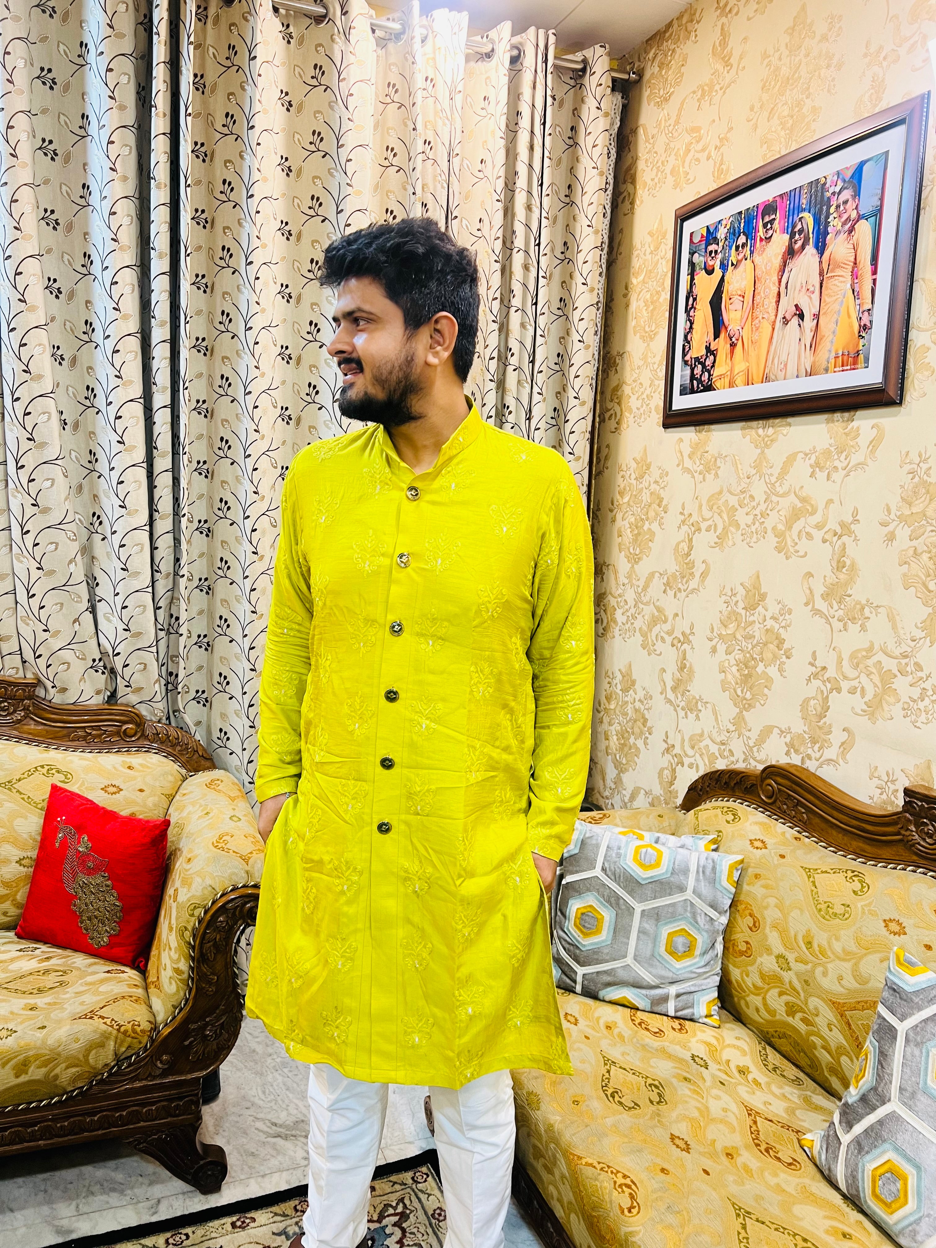Lemon Green Kurta Set