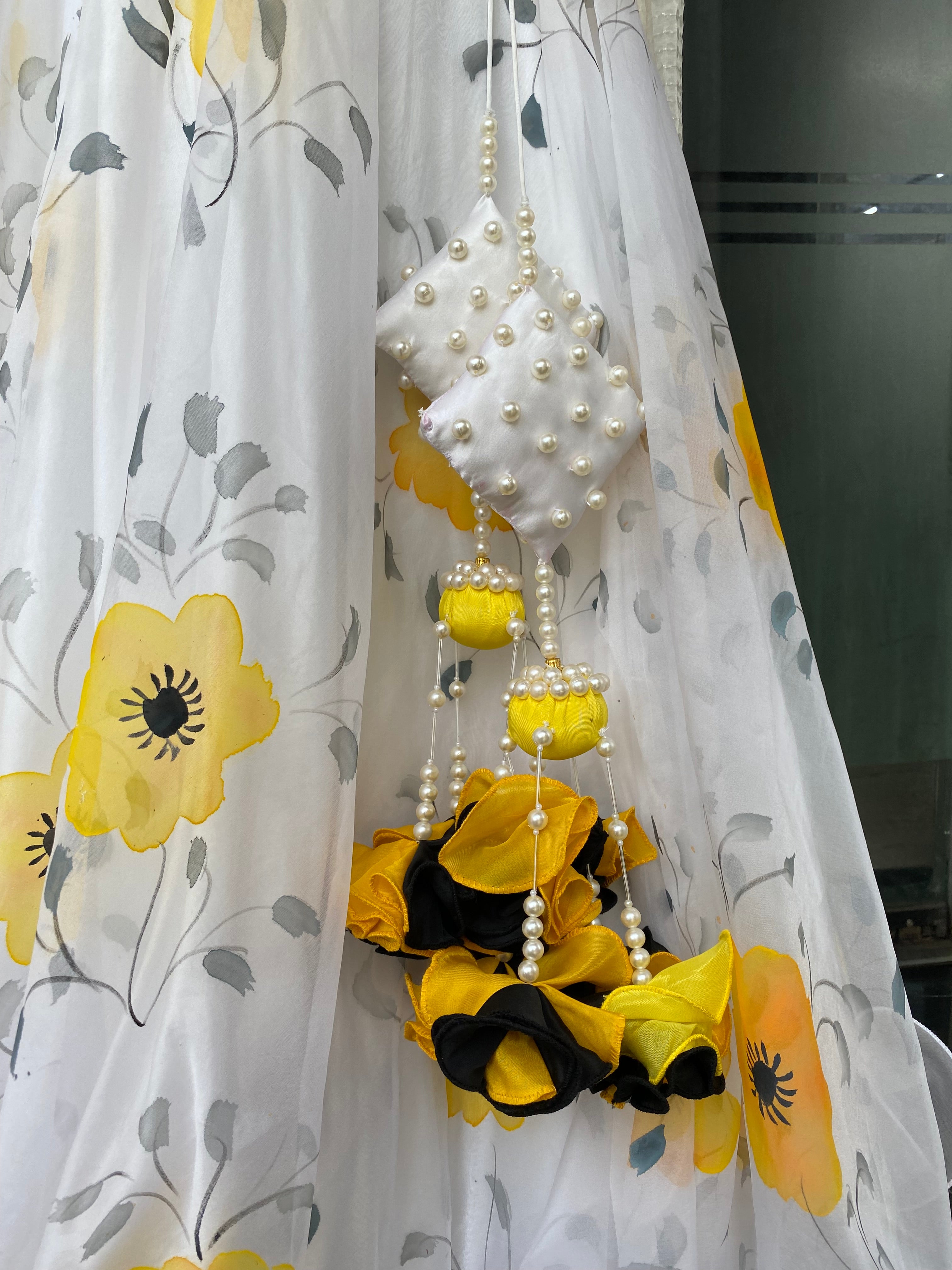 White Floral Lehenga