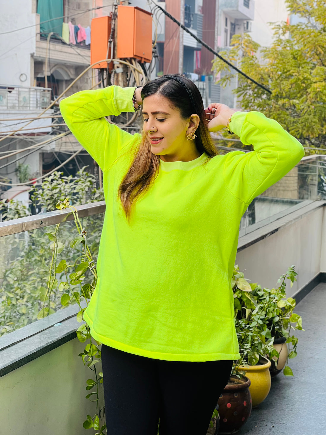 Neon Woollen Top
