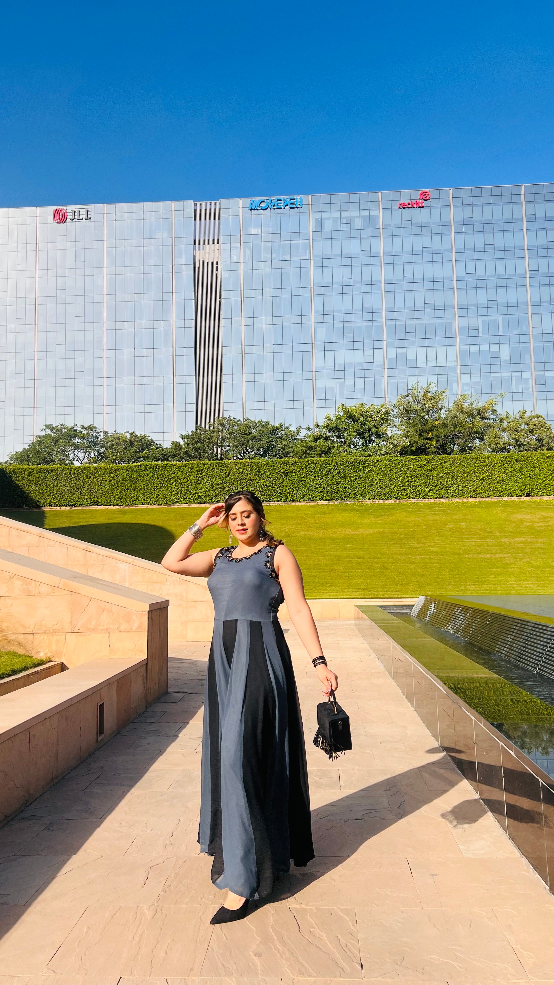 Black & Grey Jumpsuit