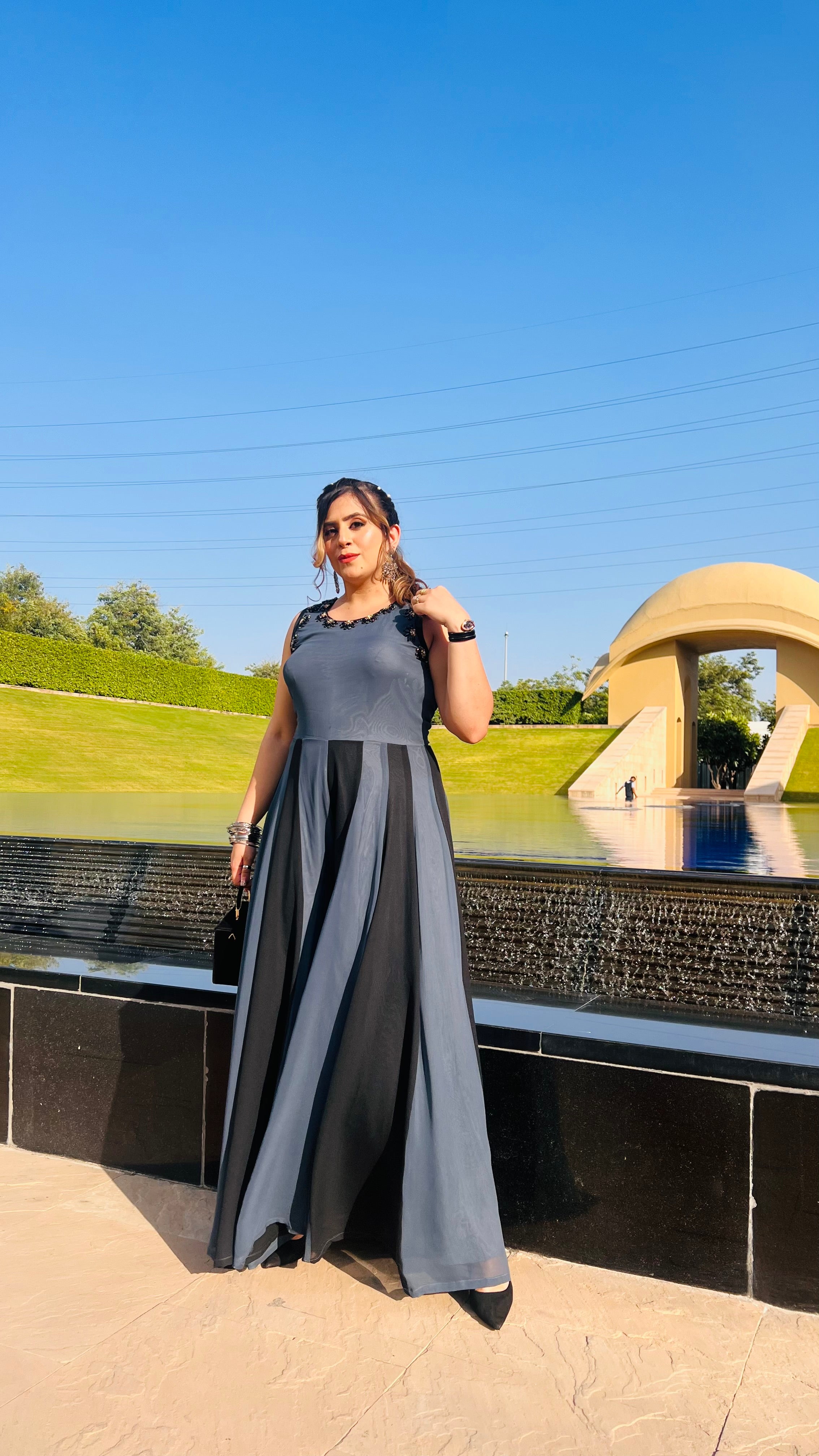 Black & Grey Jumpsuit