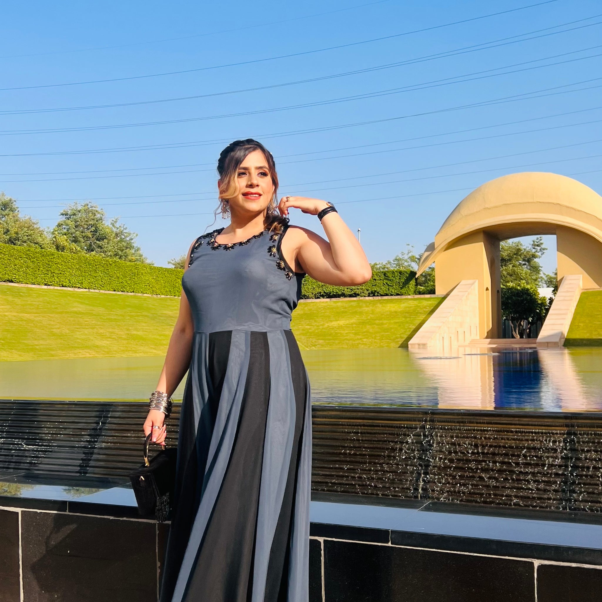 Black & Grey Jumpsuit