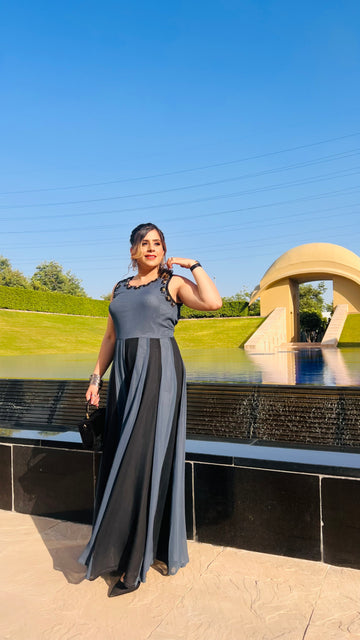 Black & Grey Jumpsuit