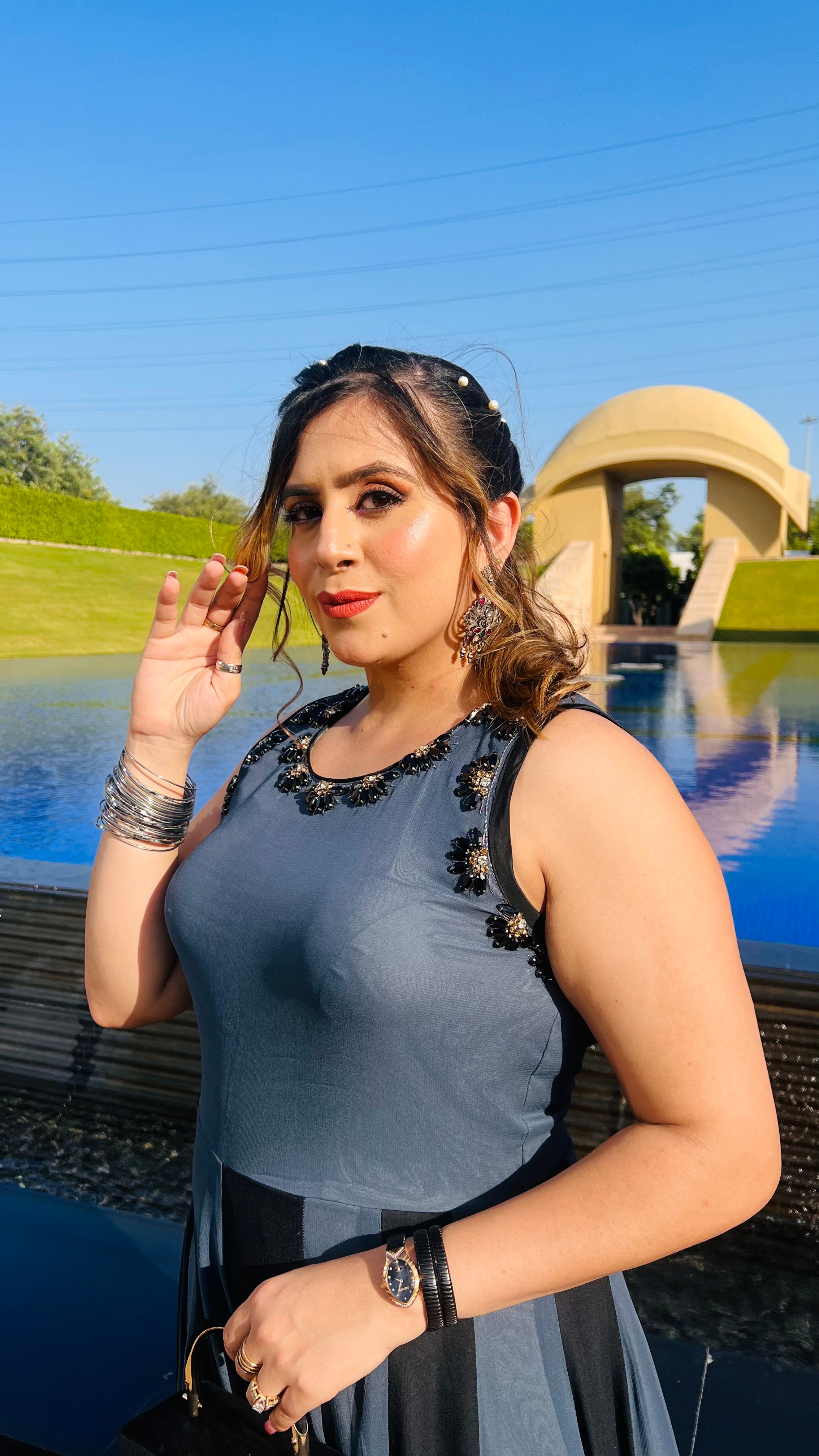 Black & Grey Jumpsuit