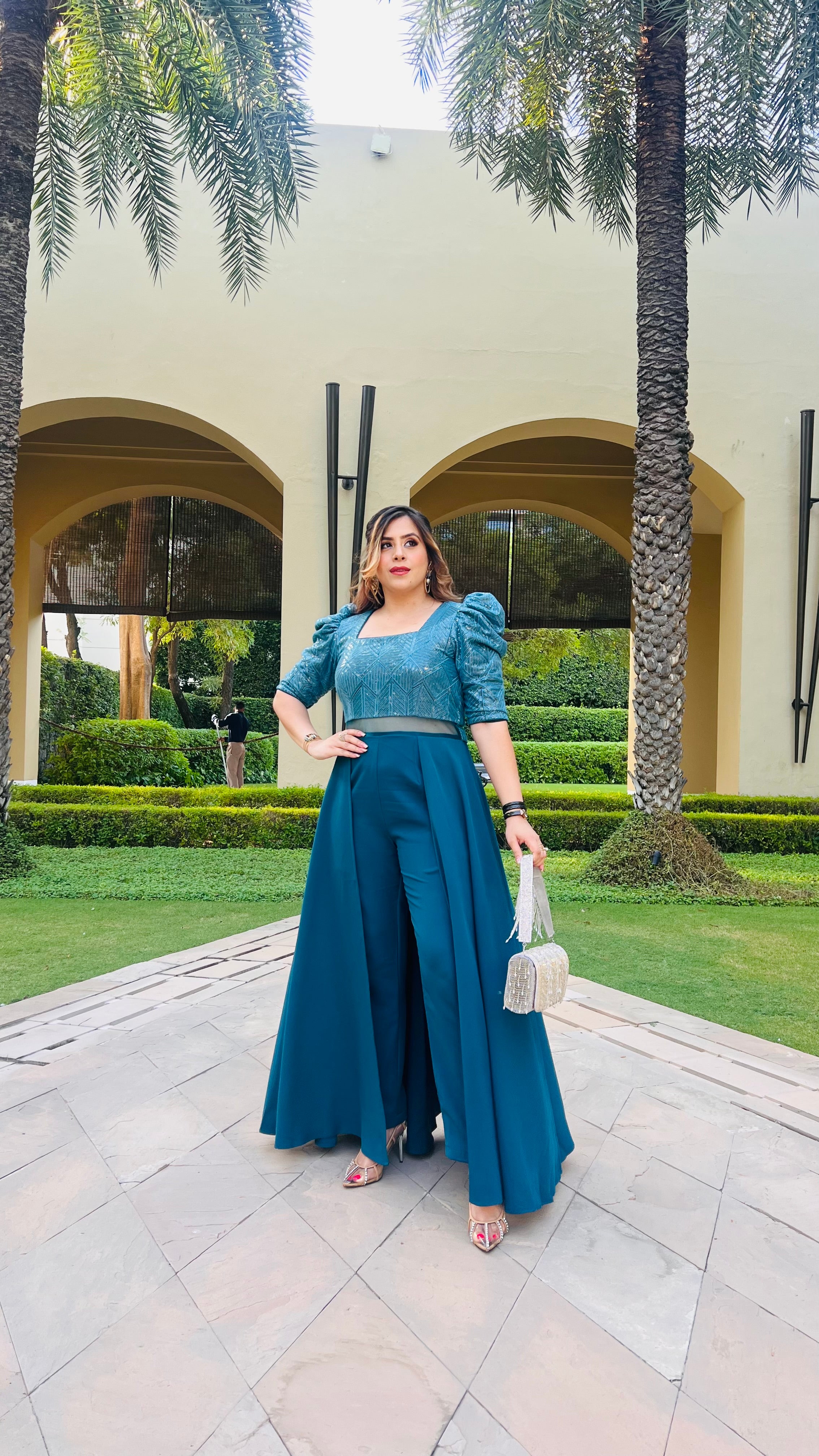 Teal Party Jumpsuit