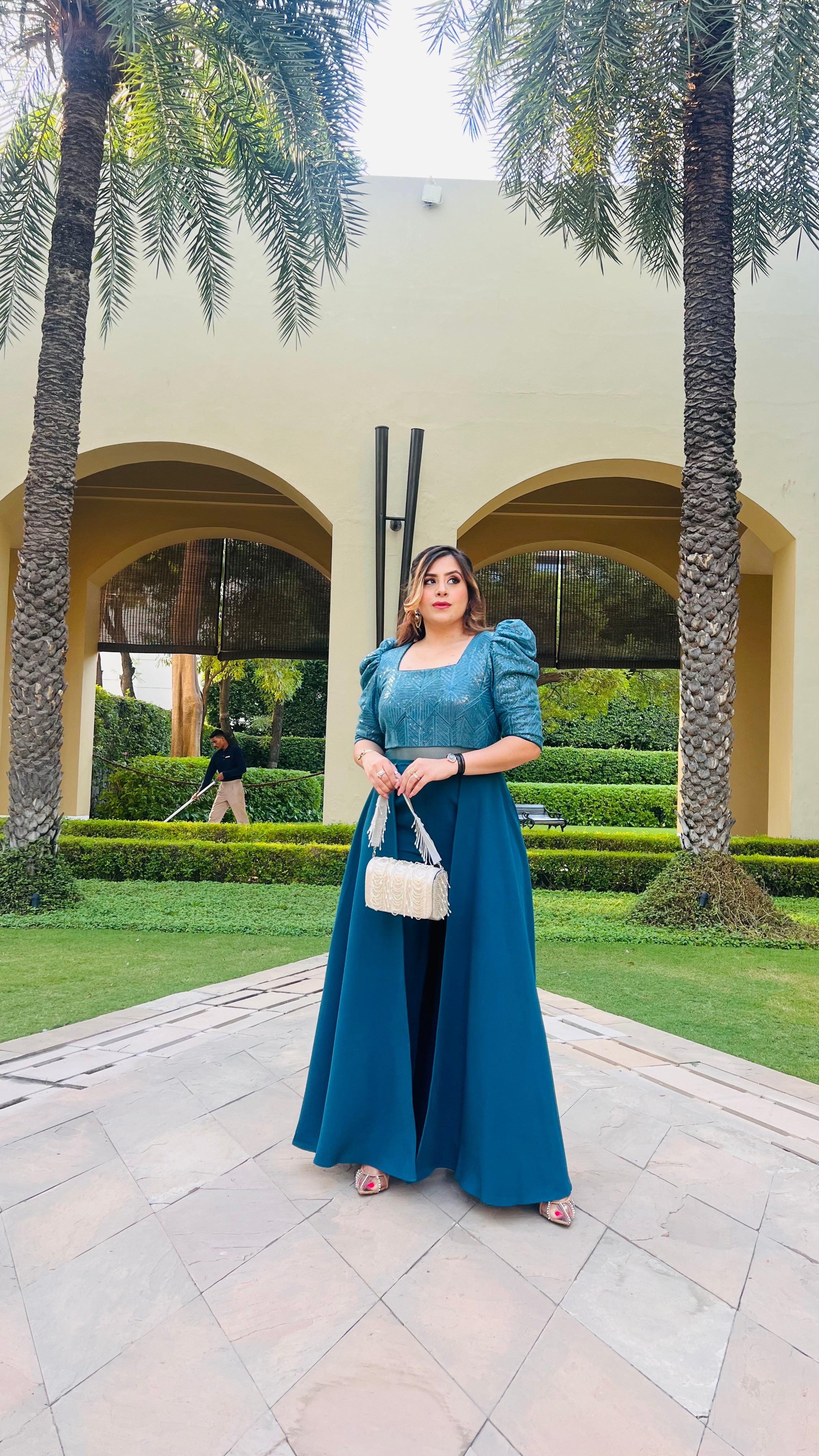 Teal Party Jumpsuit