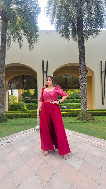 Ruby Maroon Jumpsuit