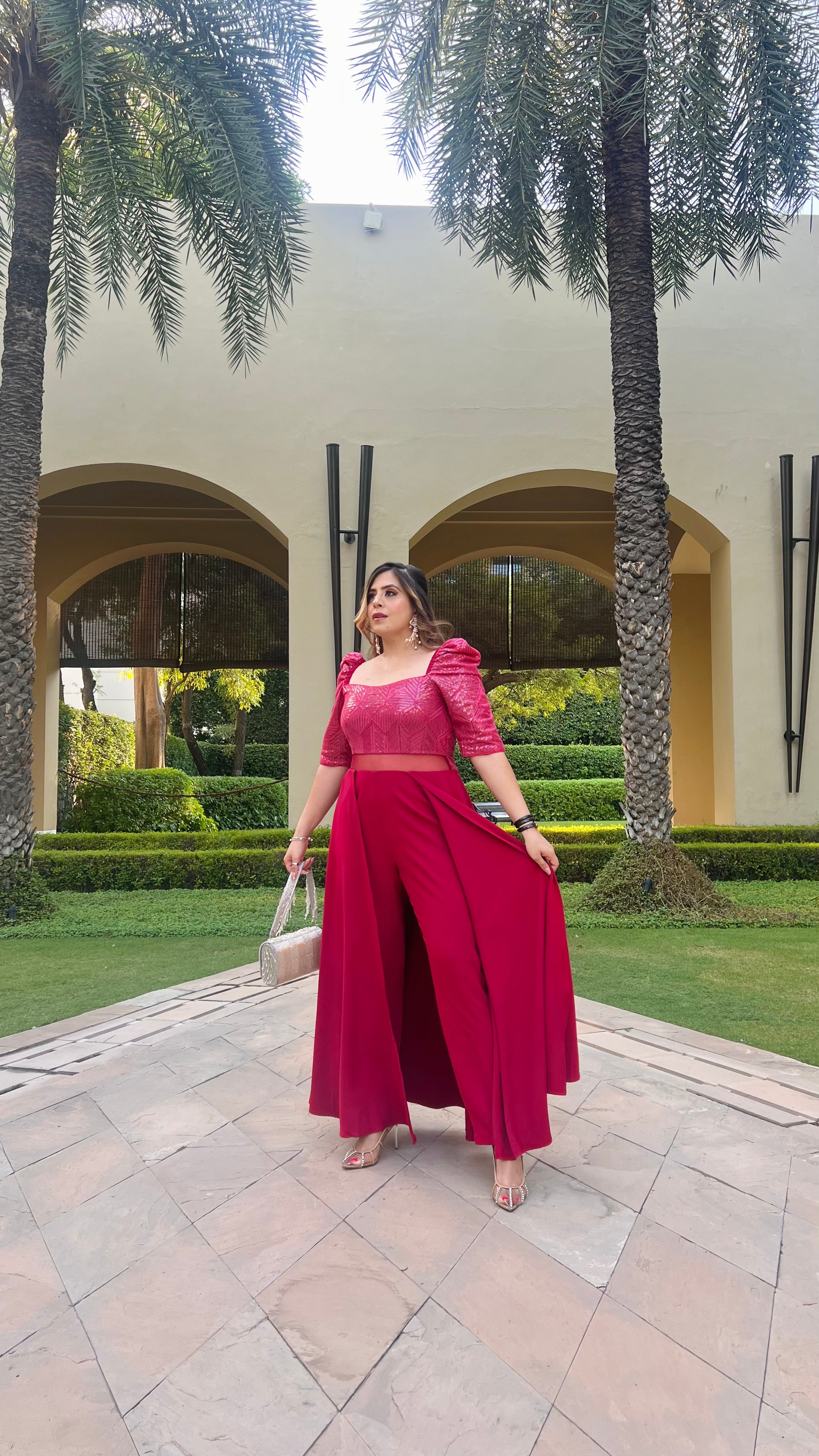 Ruby Maroon Jumpsuit