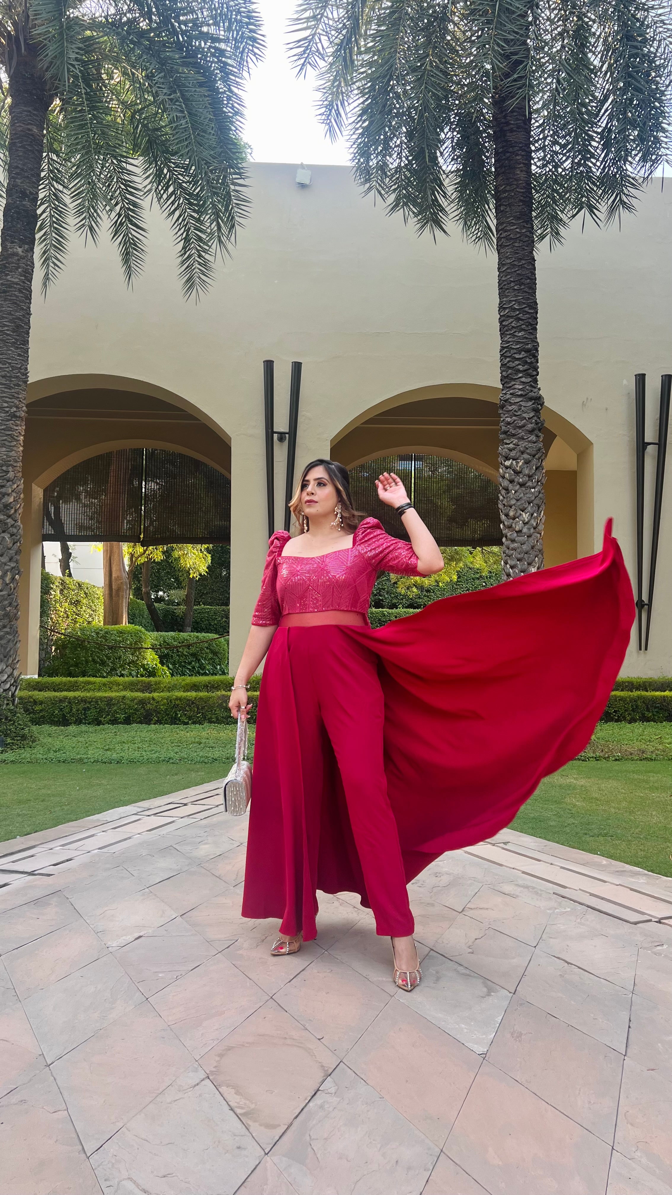 Ruby Maroon Jumpsuit