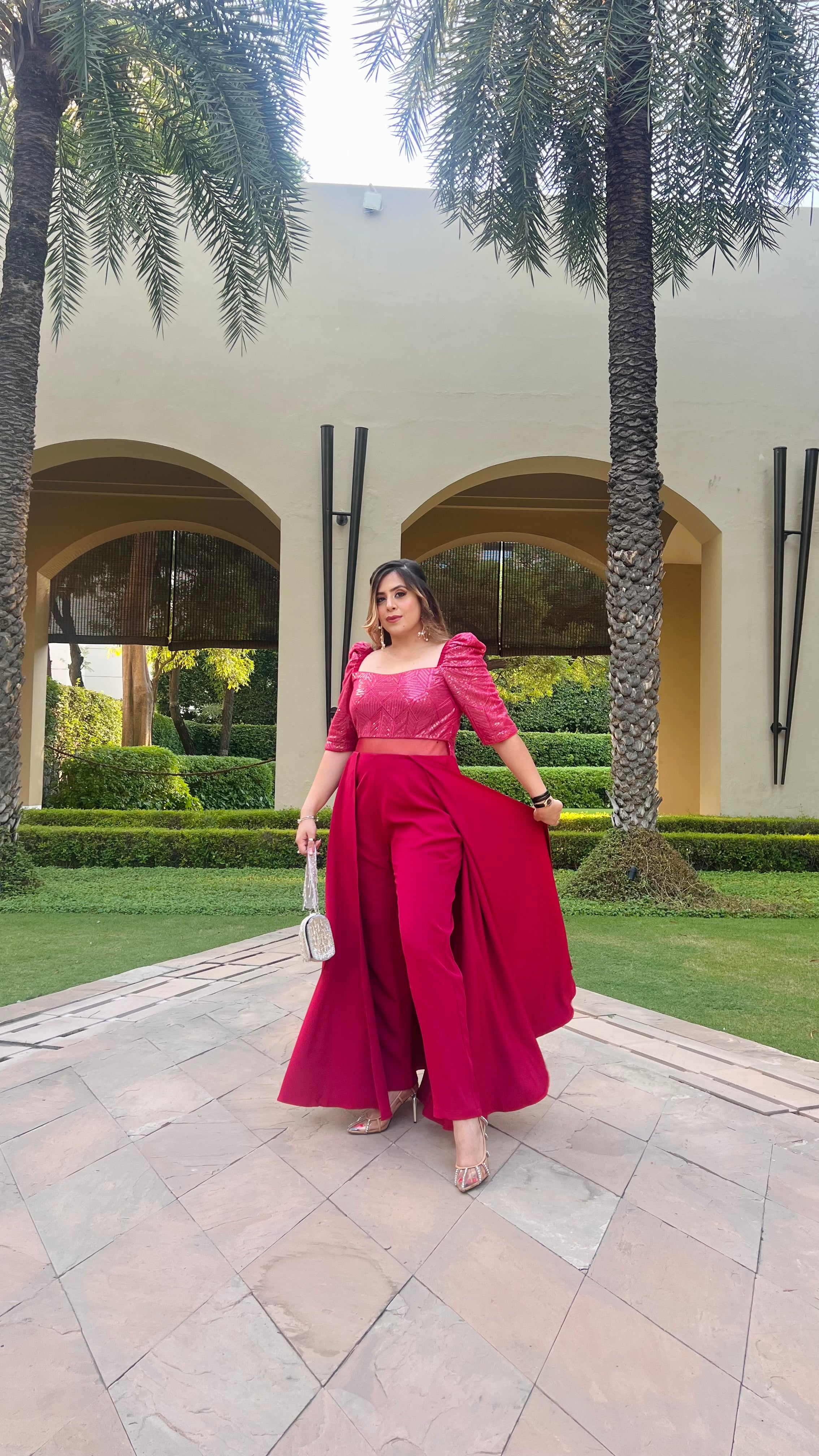 Ruby Maroon Jumpsuit