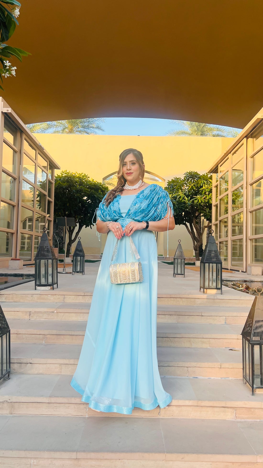 Sky Blue Festive Gown