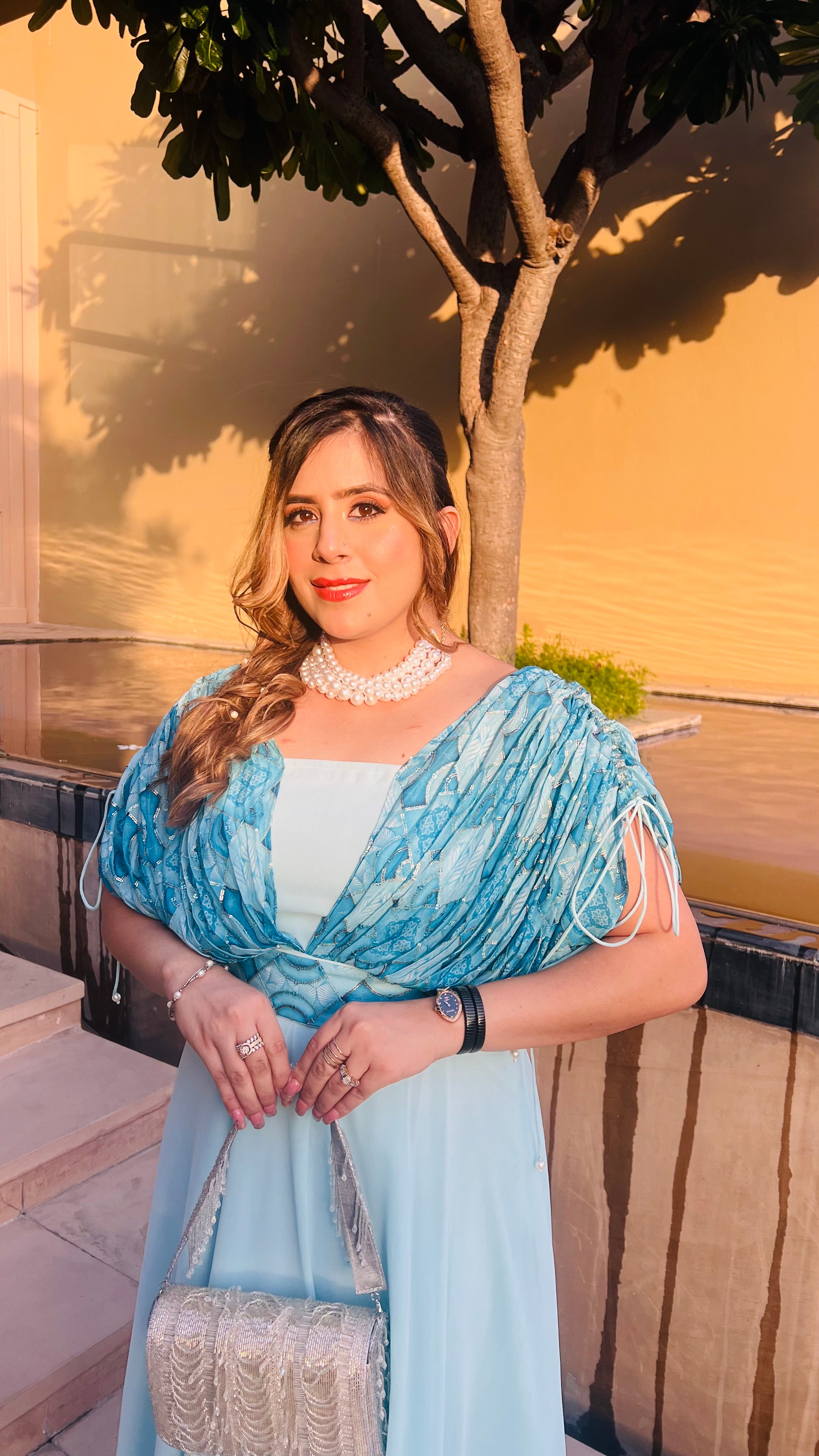 Sky Blue Festive Gown