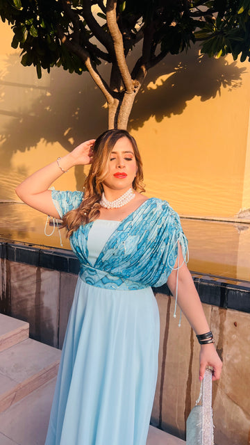 Sky Blue Festive Gown