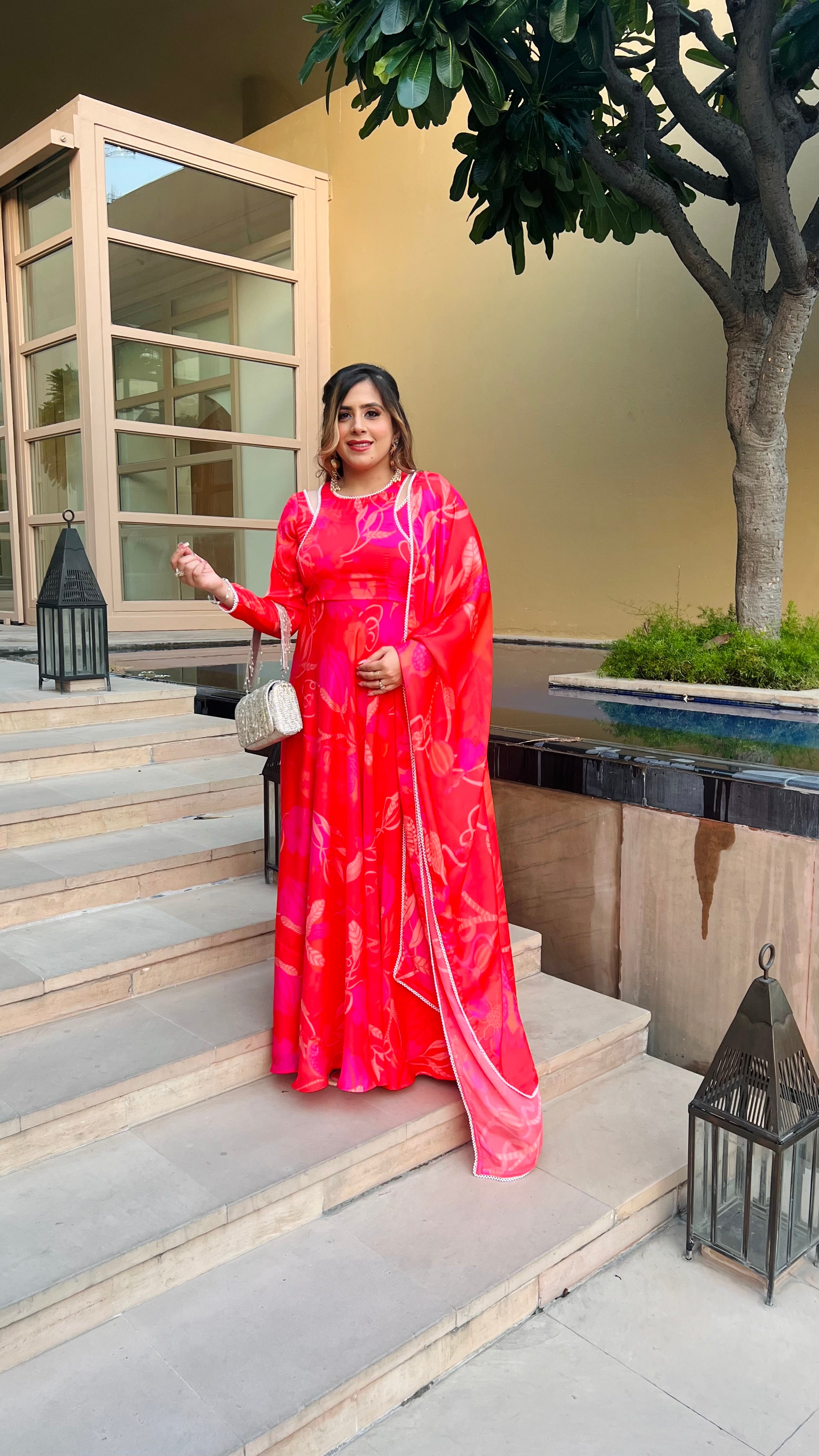 Cherry Tropical Anarkali