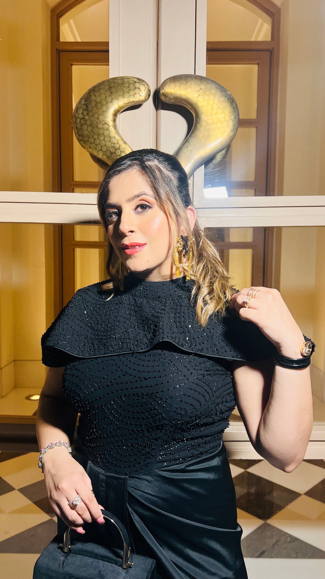 Black Cocktail Drape