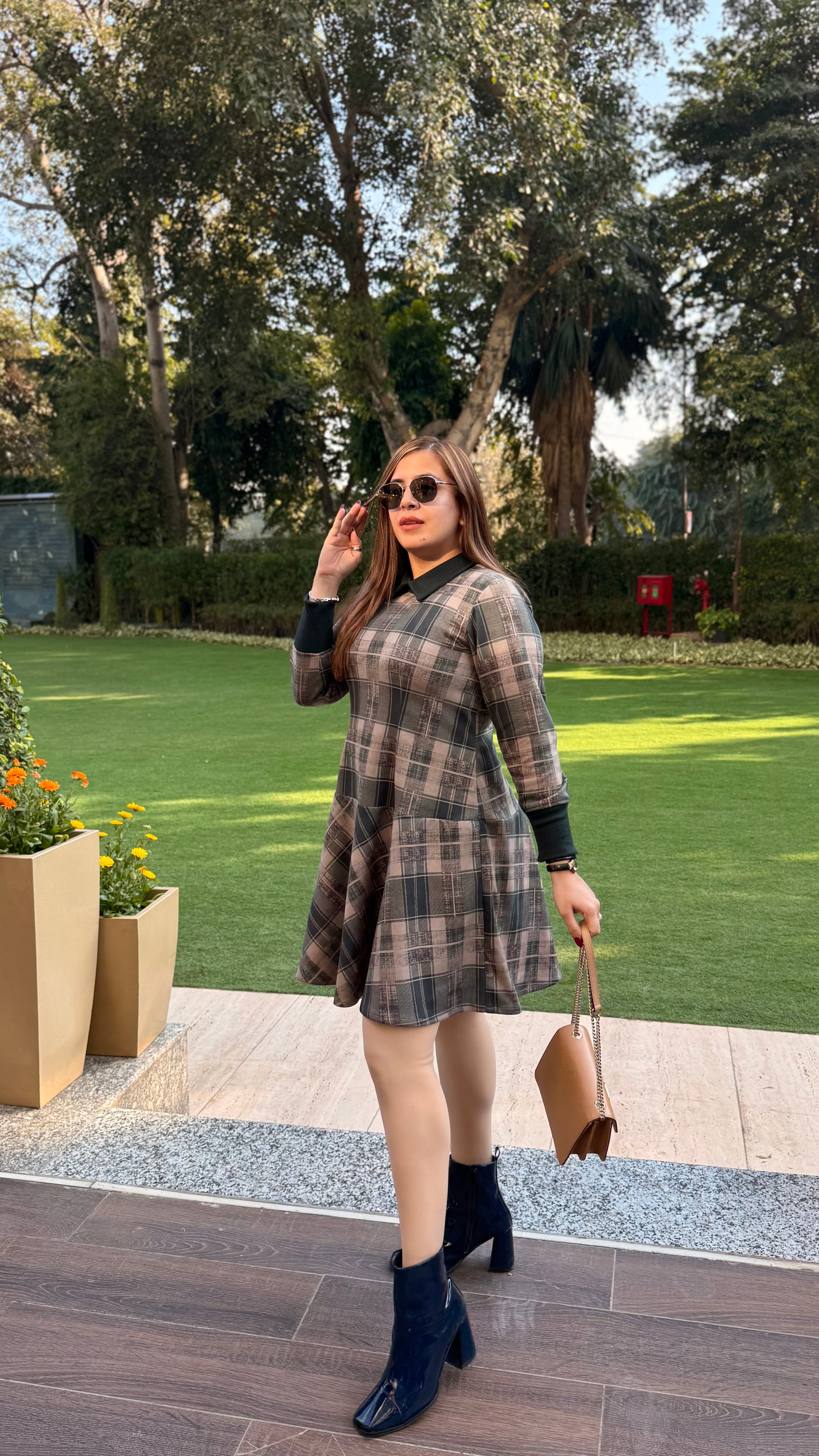 Dark Teal Suede Dress