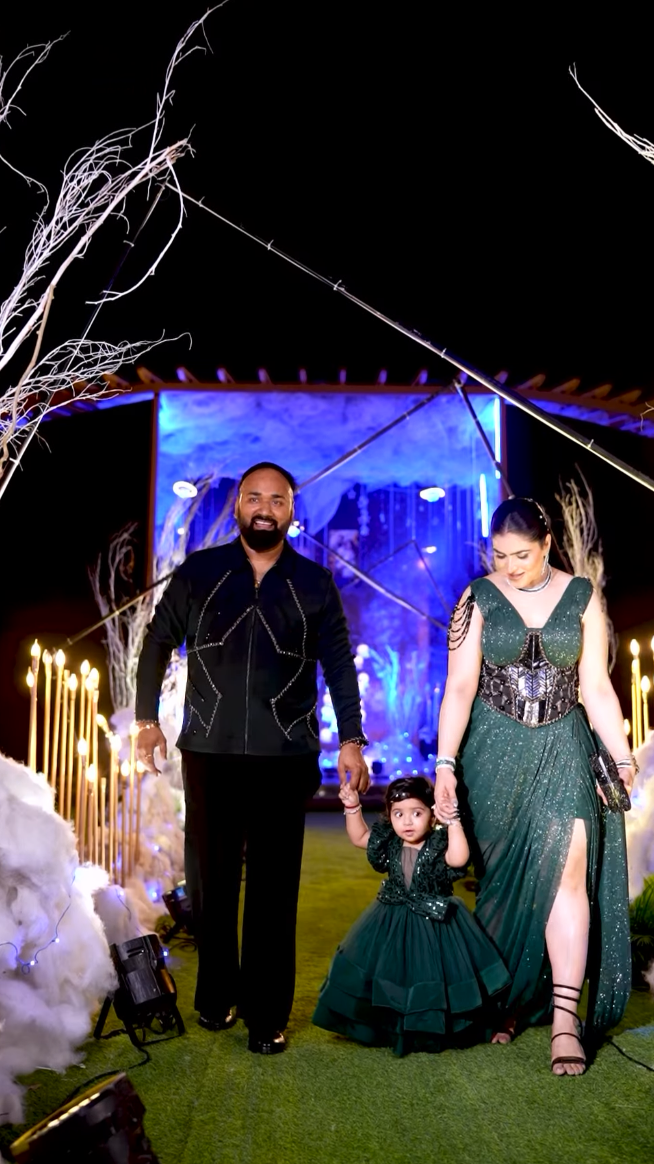 Bottle Green Baby Girl Gown